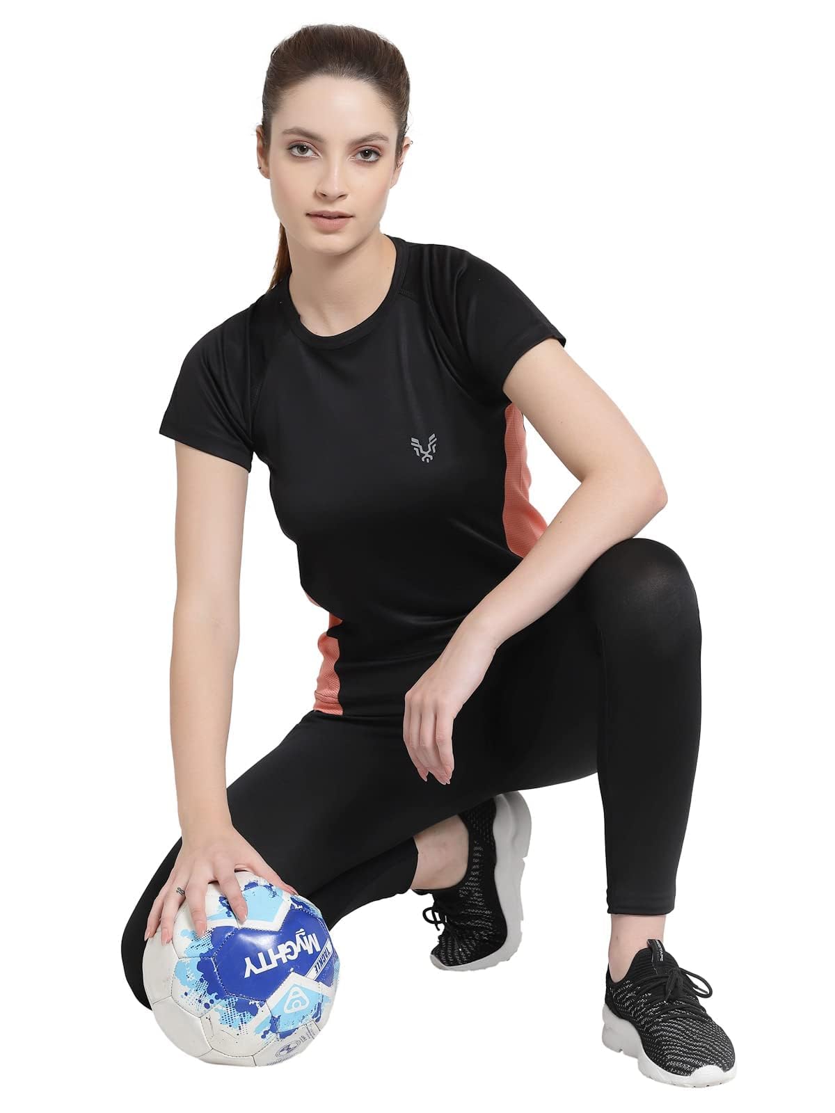 UZARUS Women Dry Fit Workout Top - Jet Black - Image 3