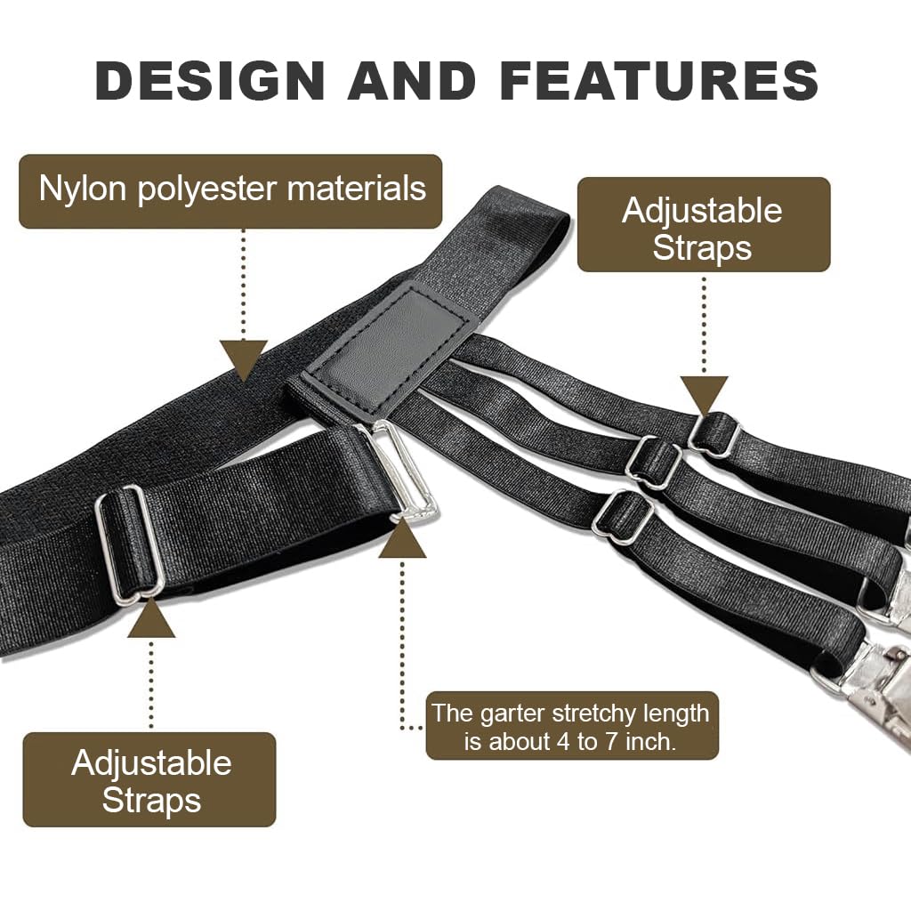 Gustave Men's Shirt Stays Adjustable - Image 5