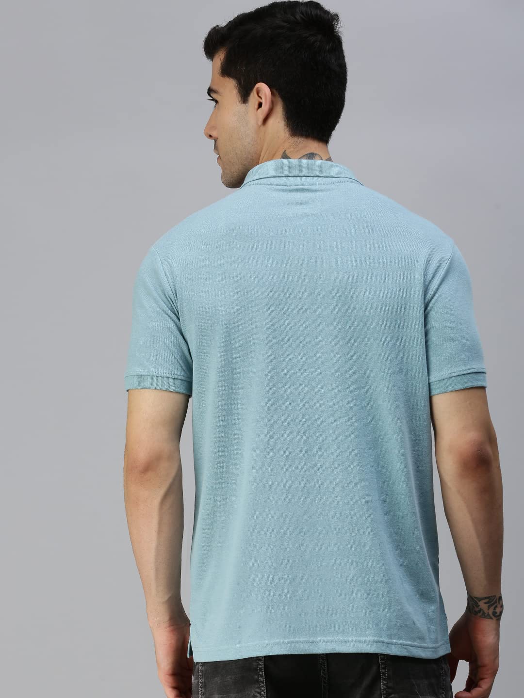 ONN Men's Aqua Polo Shirt - Image 4