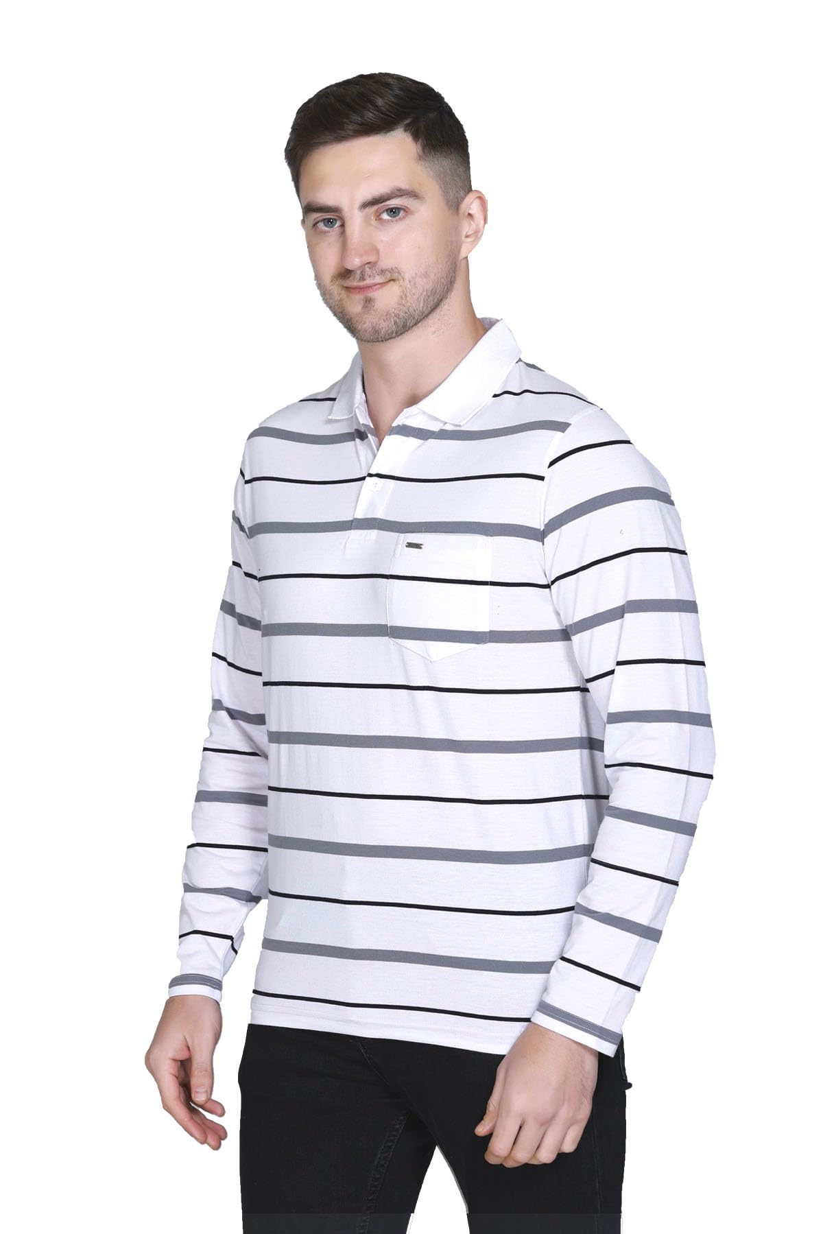 GODFREY Men Cotton Polo T Shirt - White