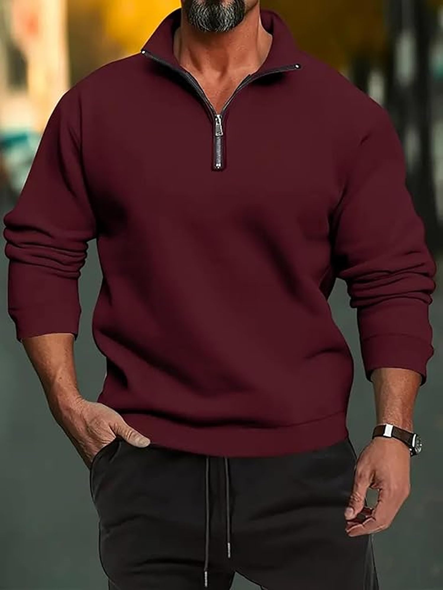 Lymio Unisex Maroon Hoodie Sweatshirt - Image 4