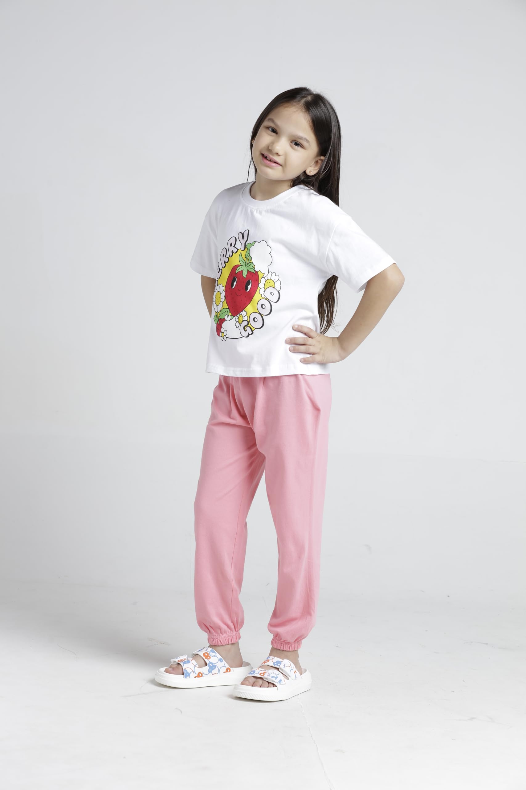 GarbGlide Girls Tshirt and Pants Set - Multicolor - Image 4
