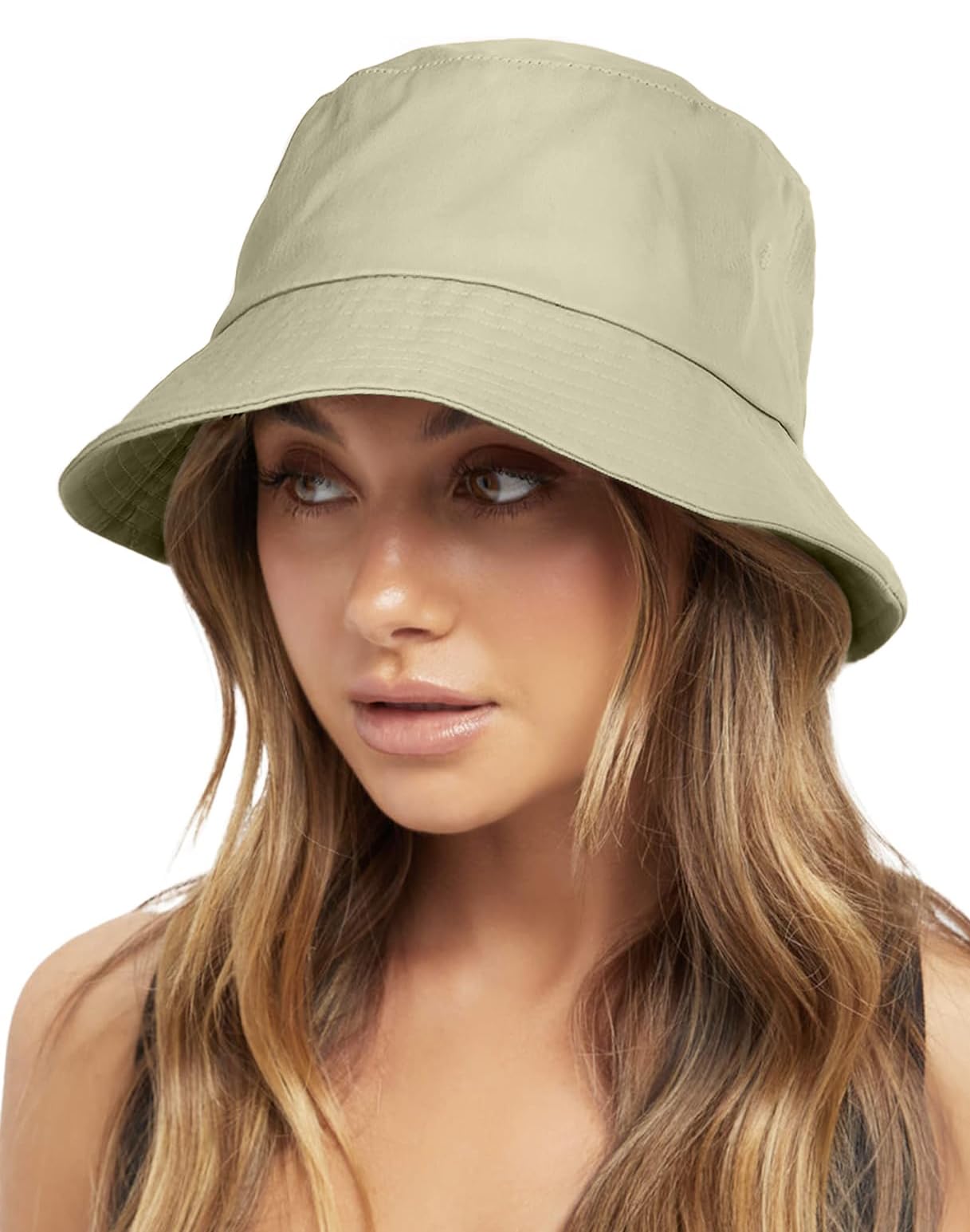 Khaki Cotton Bucket Hat for Men & Women