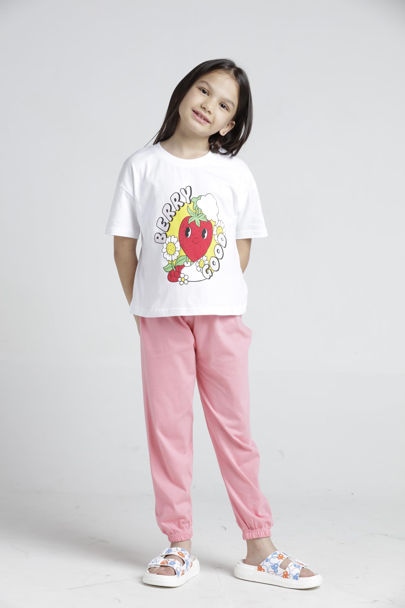 GarbGlide Girls Tshirt and Pants Set - Multicolor - Image 3