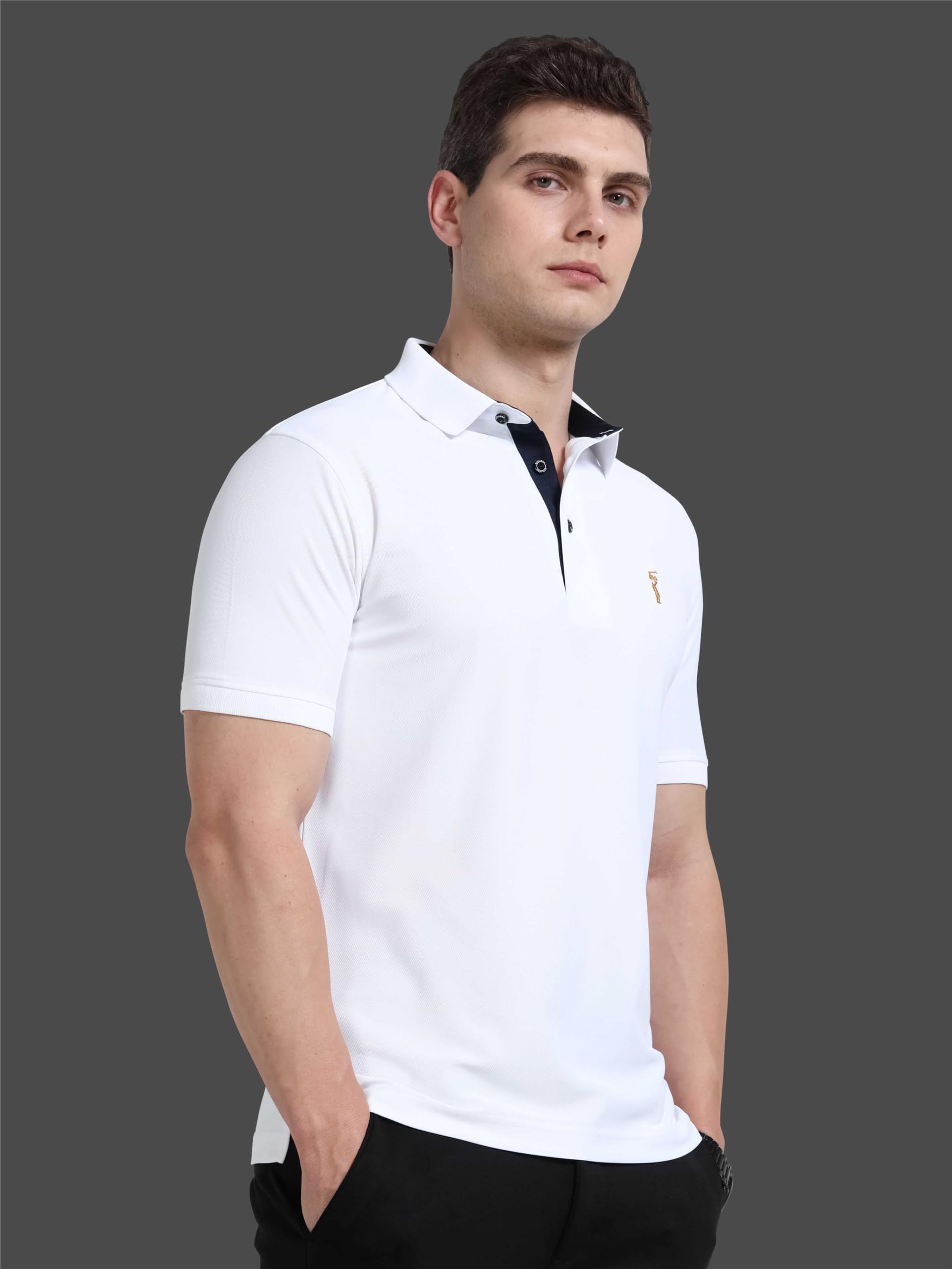 STELLERS Men's Polo T-Shirt - White - Image 2