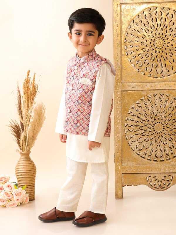superminis Boys Cotton Printed Kurta Pyjama Set - Image 5