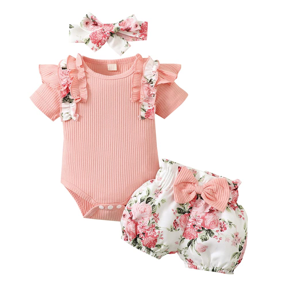 Hopscotch Baby Girl Pink Shorts Set