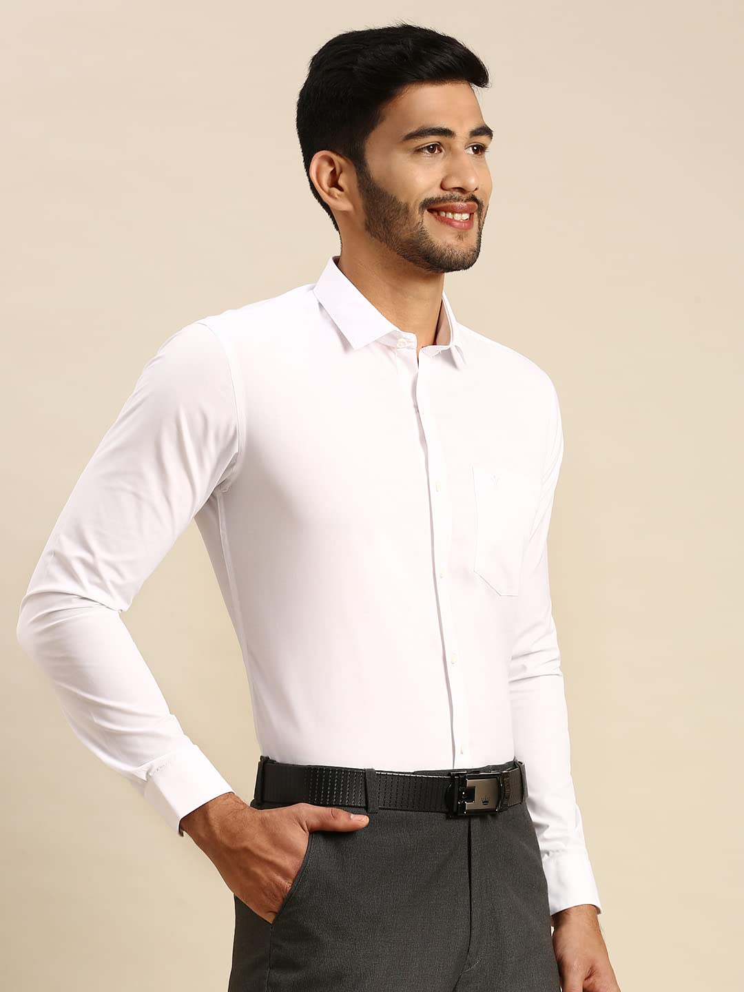 RAMRAJ Cotton Shirt for Men - White - Image 2