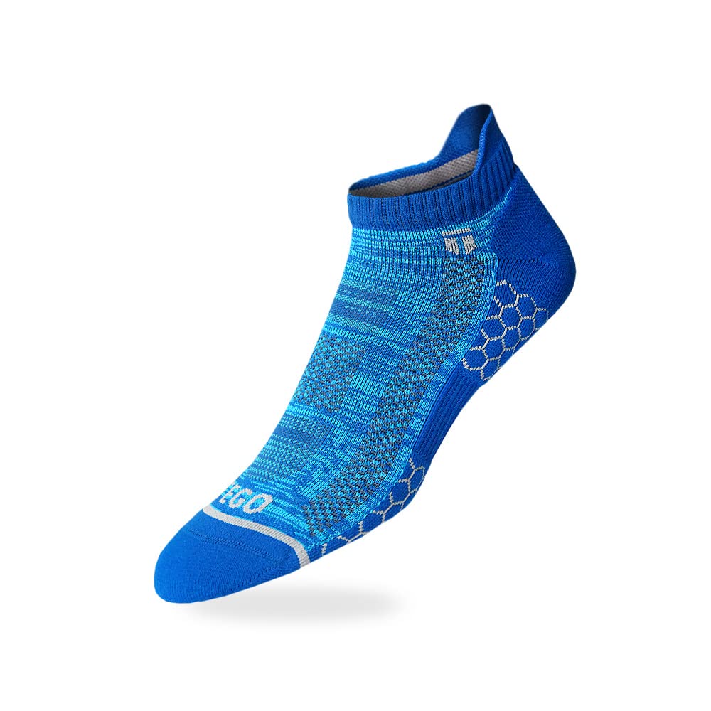 TEGO Trail Light Nylon Ankle Socks for Men & Women - Blue Grey