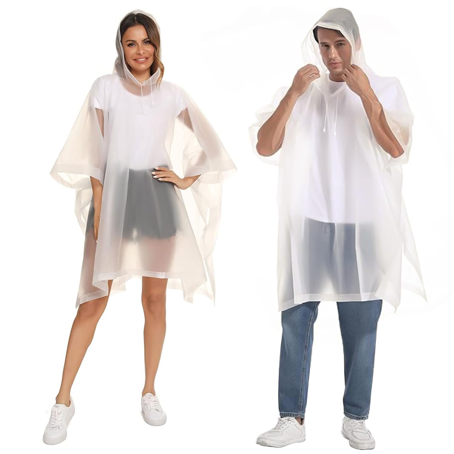 HACER Transparent Poncho Raincoat for Women Men - Image 2