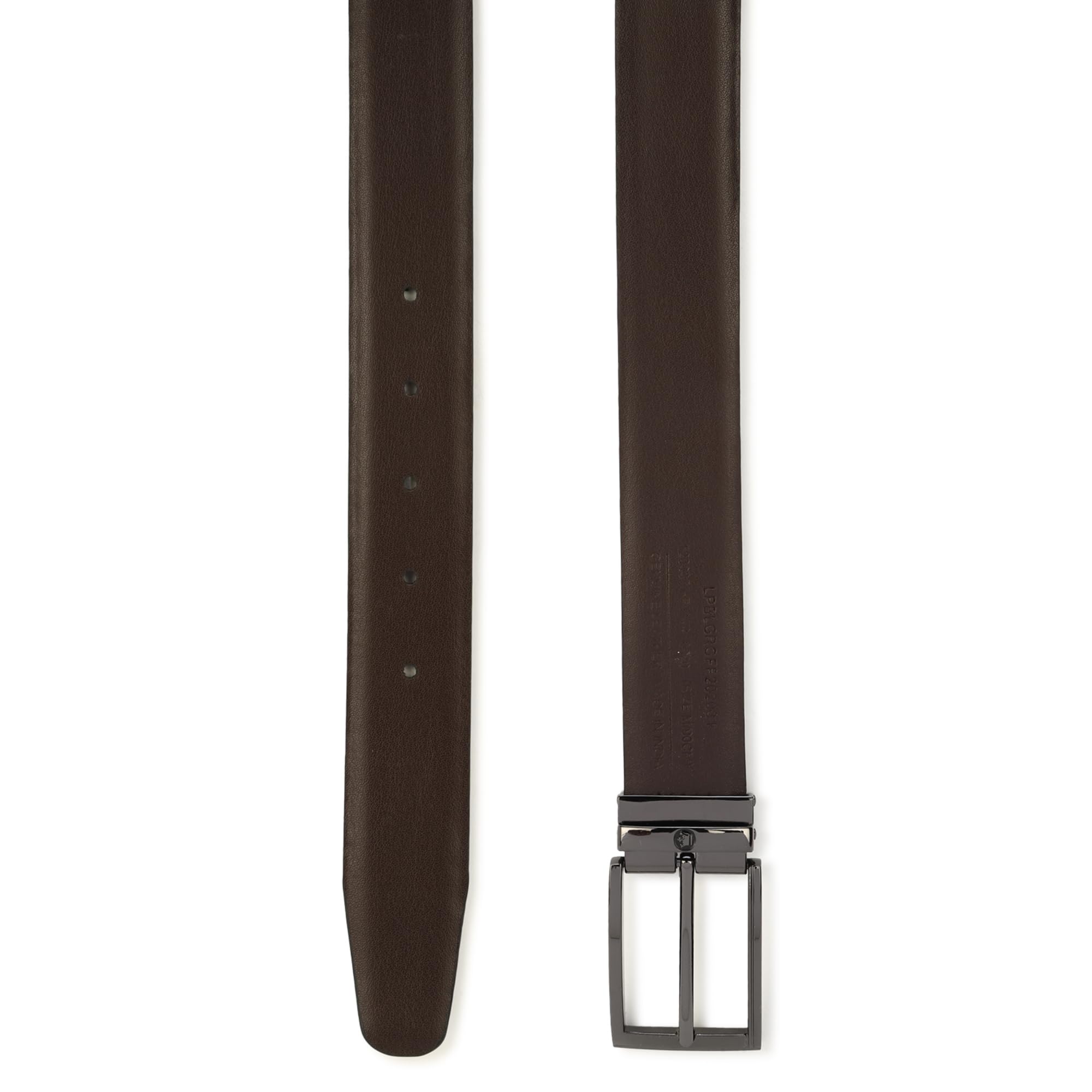 Louis Philippe Men's Black Leather Reversible Belt - Image 3