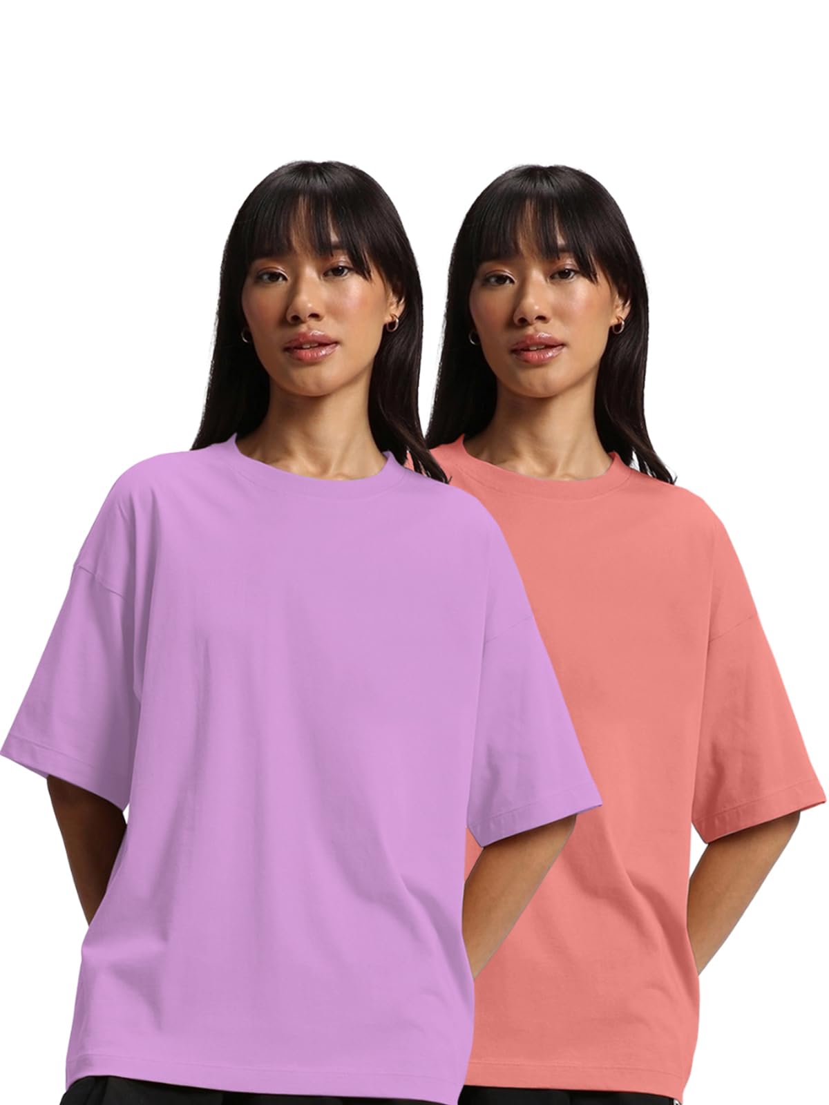 Cotton T-Shirts for Women - Round Neck Multicolor