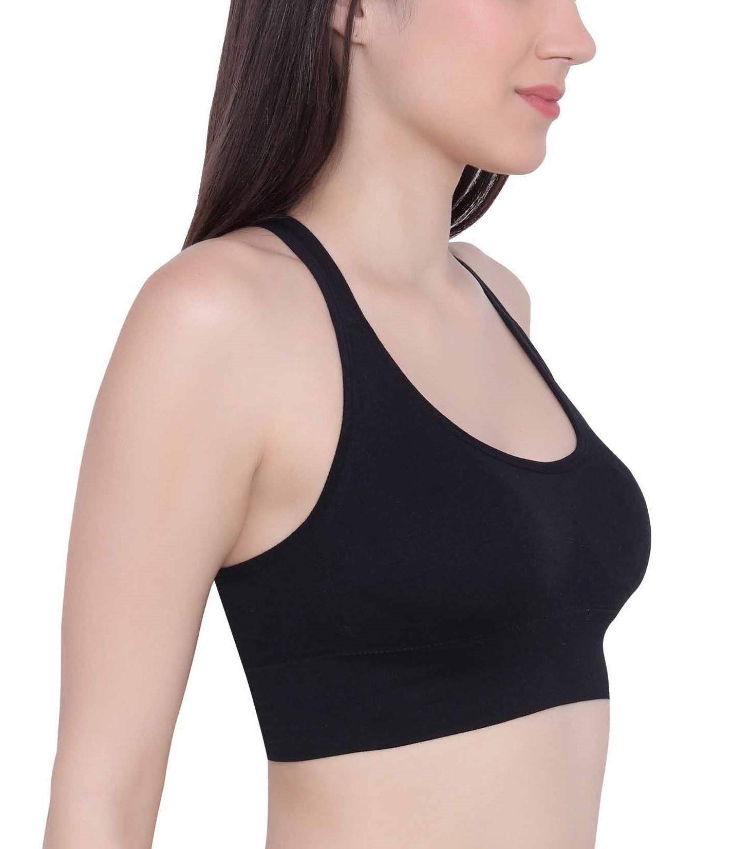 GLAMORAS Women's Nylon Spandex Padded Sports Bra - Image 3