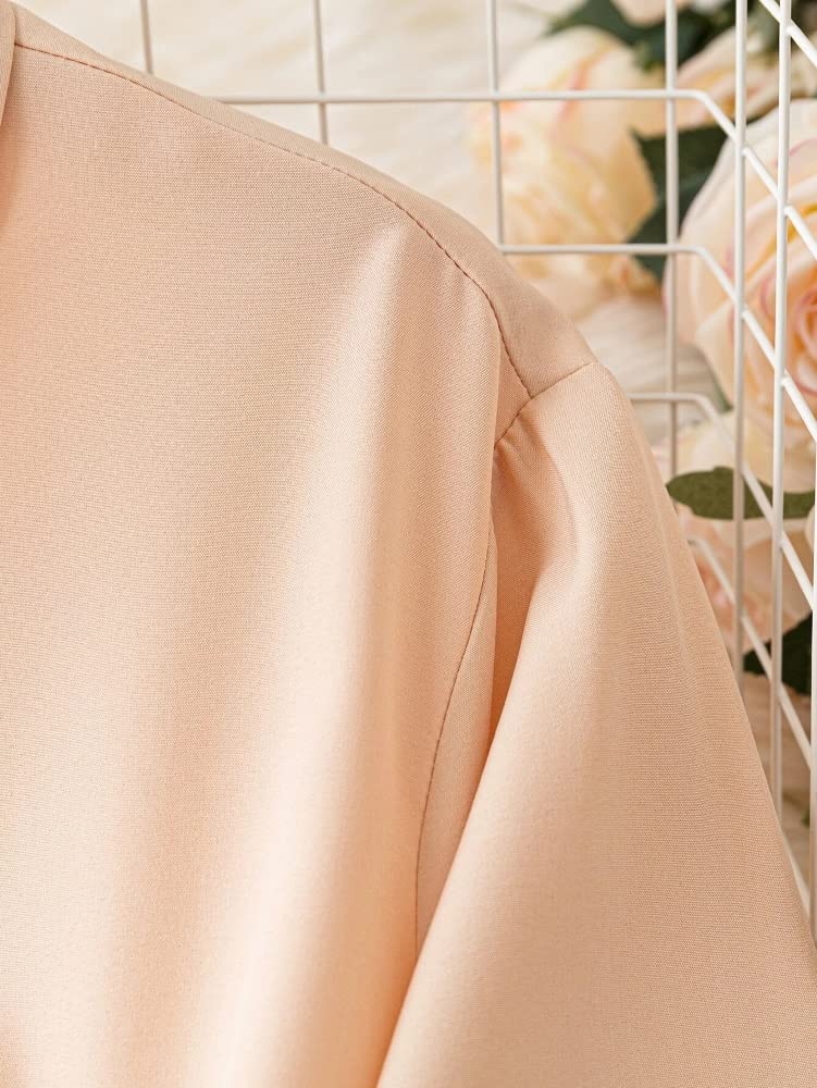 Peach Rayon Shirt Dress for Women - Image 5