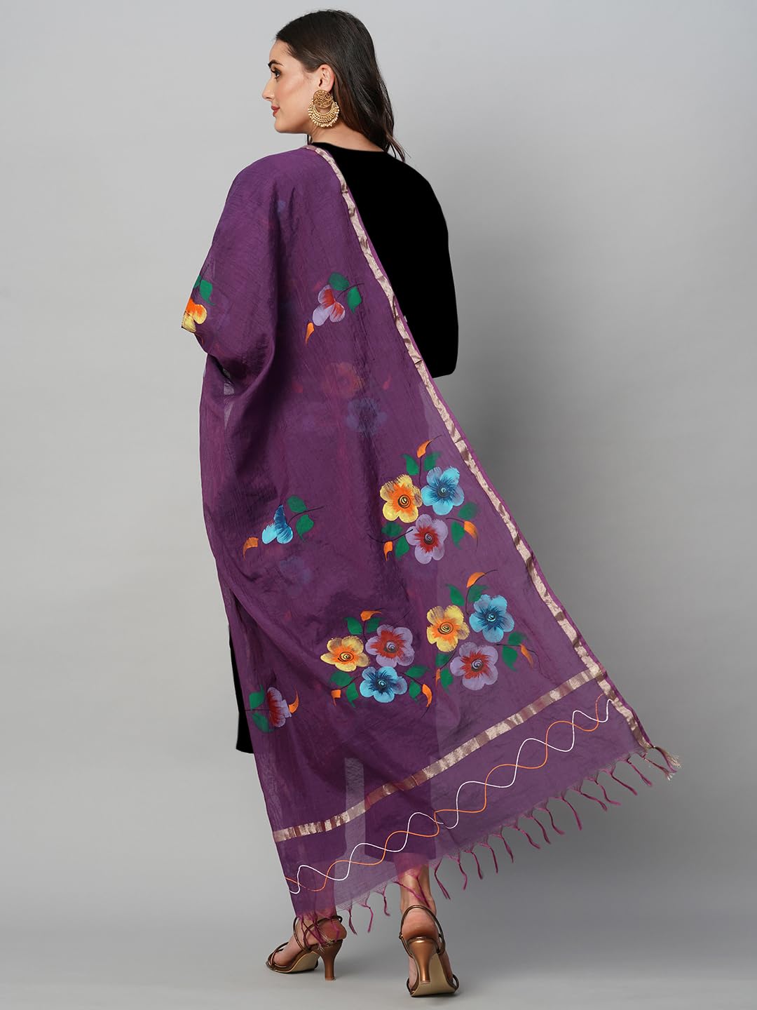 ANNI DESIGNER Black Rayon Viscose Kurta Set - Image 2