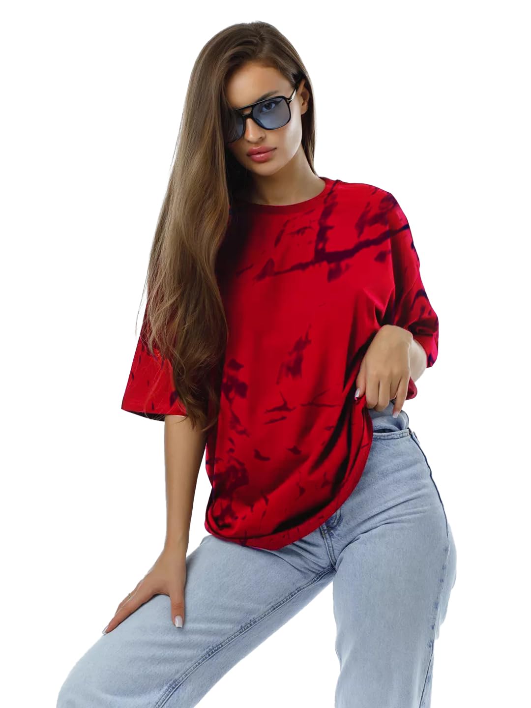 LEOTUDE Womens Cottonblend Oversized T-Shirt - Image 4