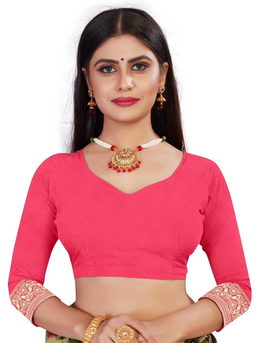 Peach Banarasi Silk Saree for Women - Image 5