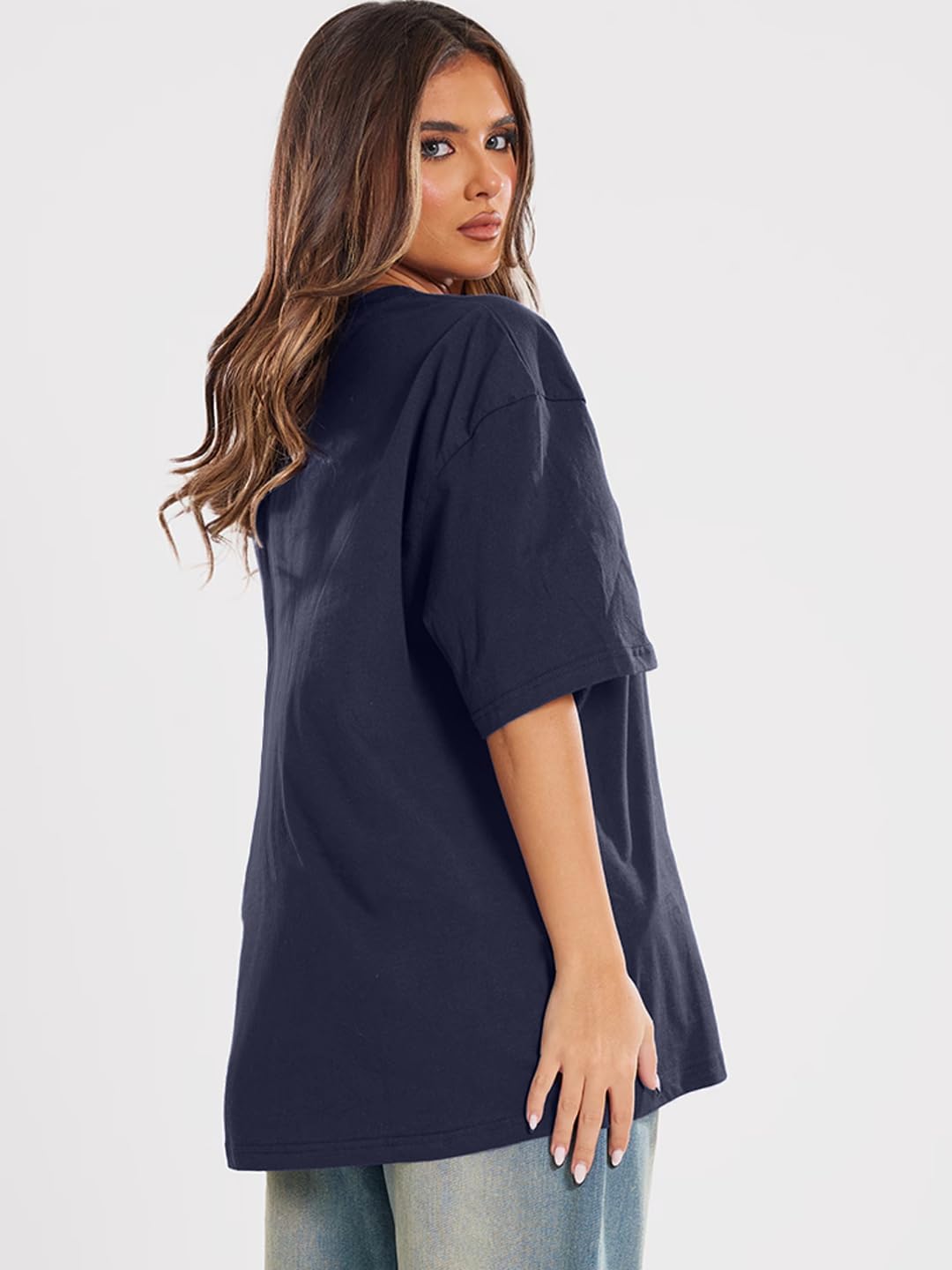 Navy Blue T-Shirt for Women - Image 4