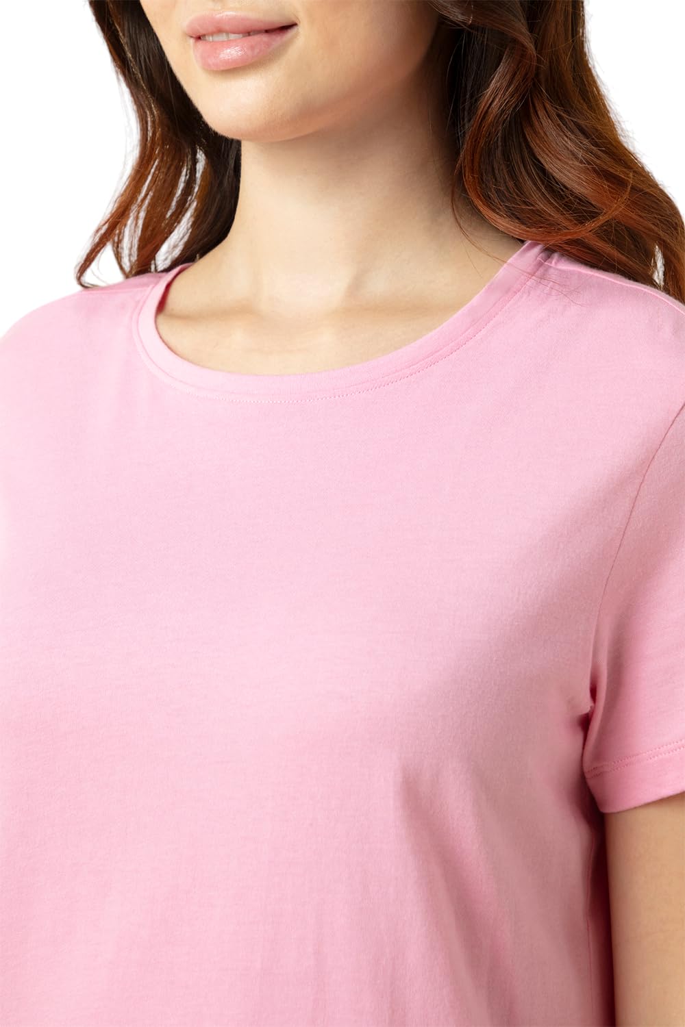 Van Heusen Women's Cotton Solid T-Shirt - Pink - Image 4