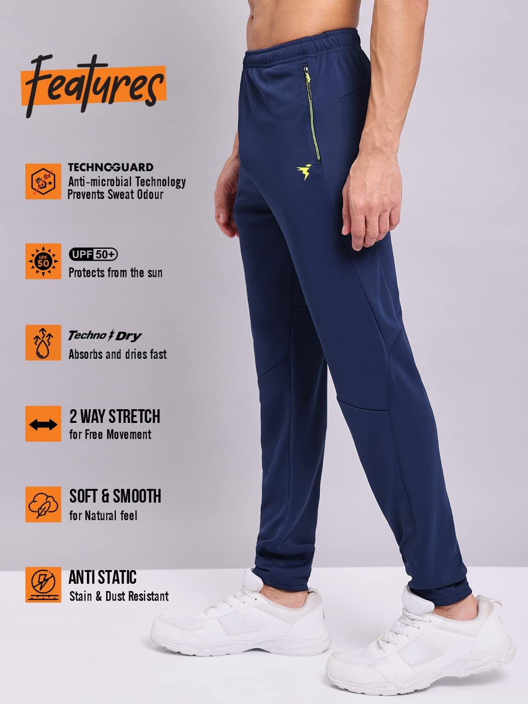 TECHNOSPORT Men Track Pants - Navy - Image 4