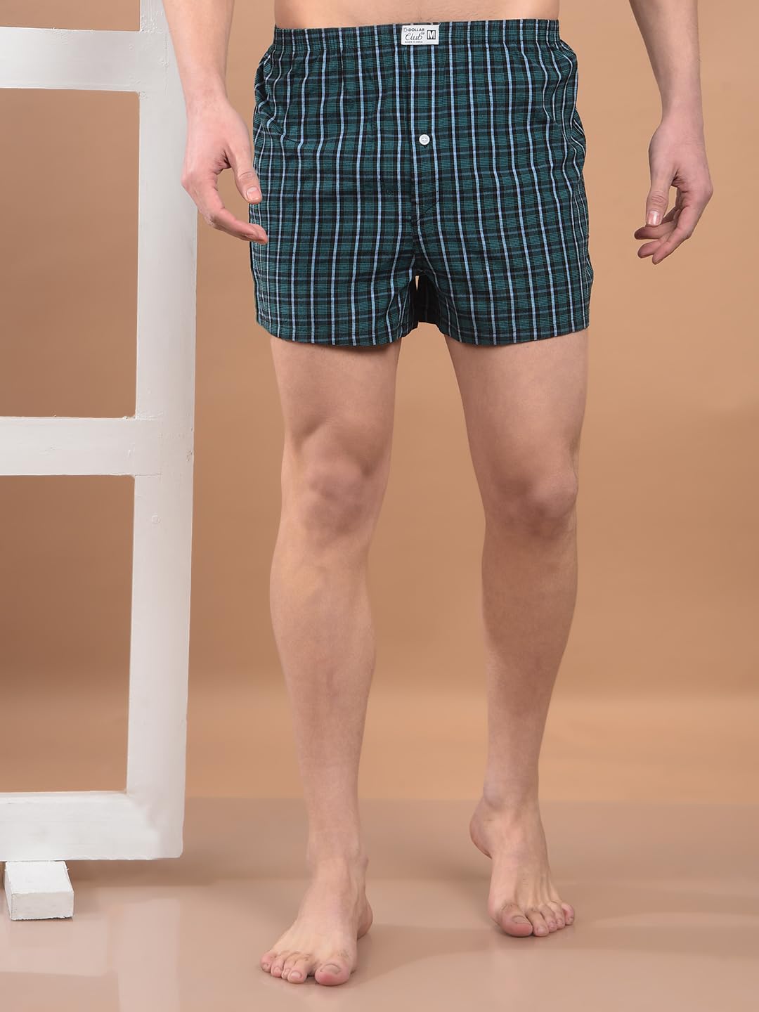 Dollar Men's Cotton Checkered Boxers - Image 3
