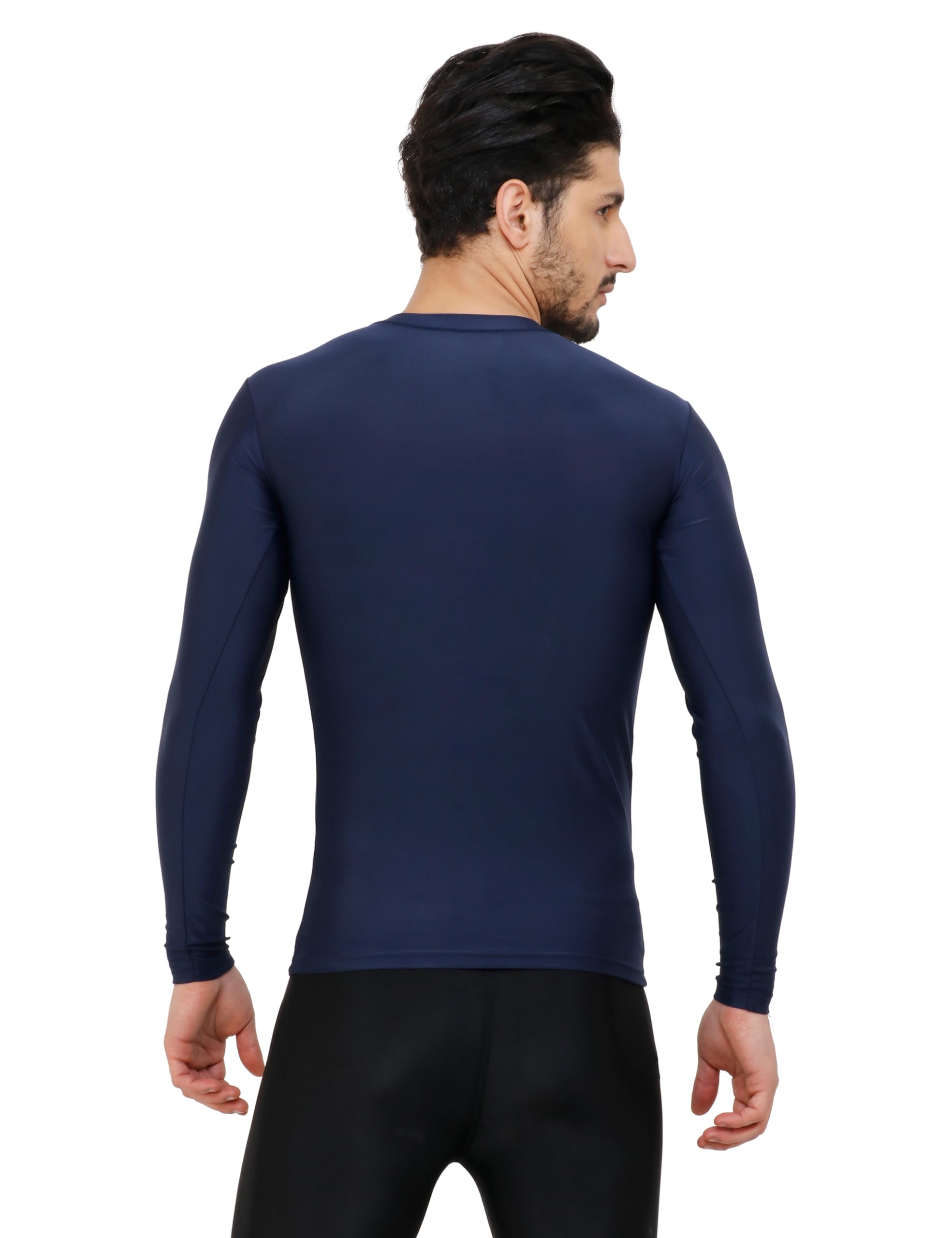 Sportinger Men's Compression Shirt - Black & Blue - Image 5