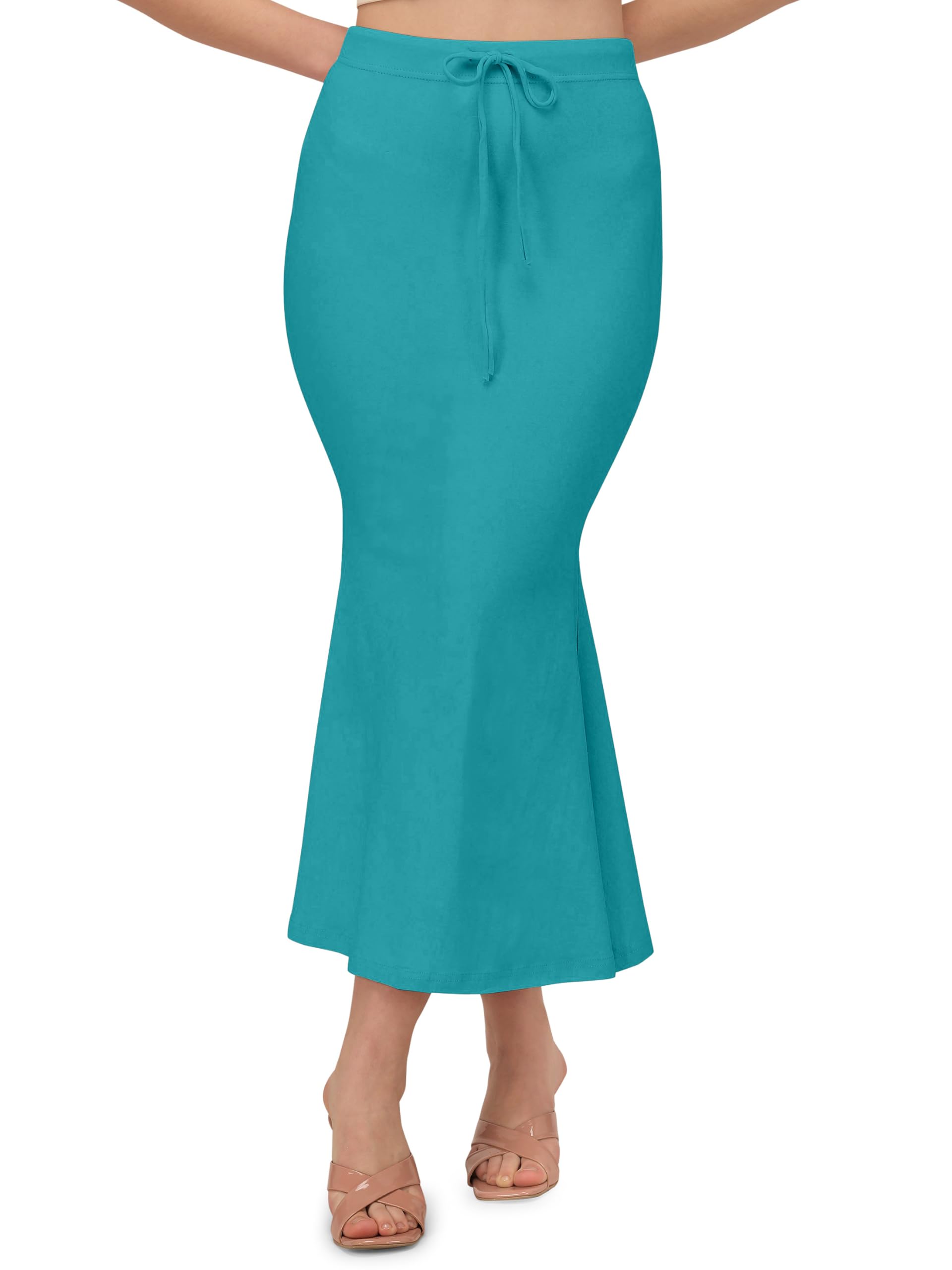 Mehrang Stretchable Saree Shapewear for Women - Iceblue