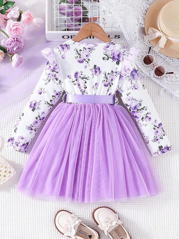 Niren Girls Modal Frock - Purple - Image 3