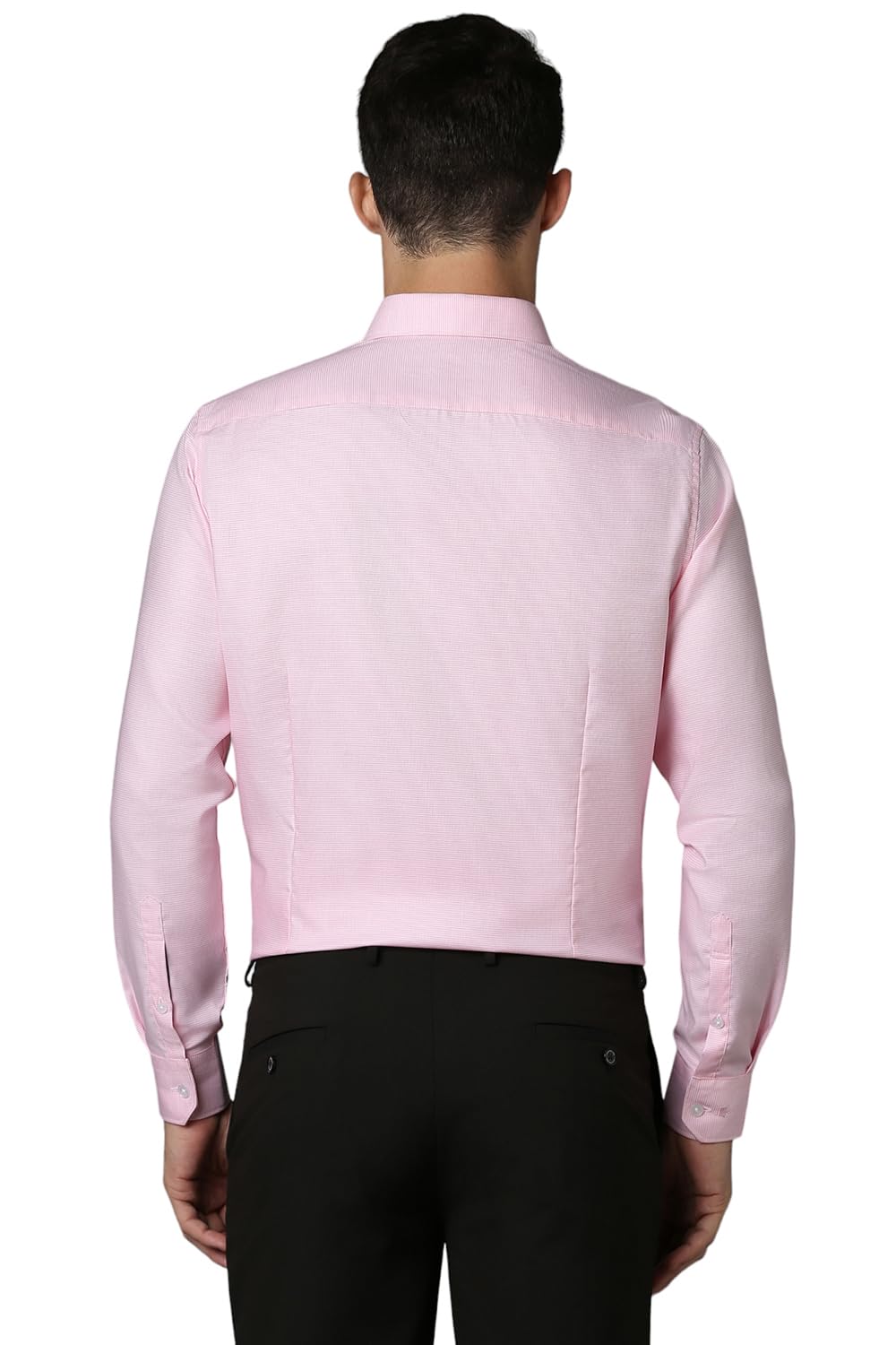Louis Philippe Men's Cotton Slim Fit Shirt - Pink - Image 3