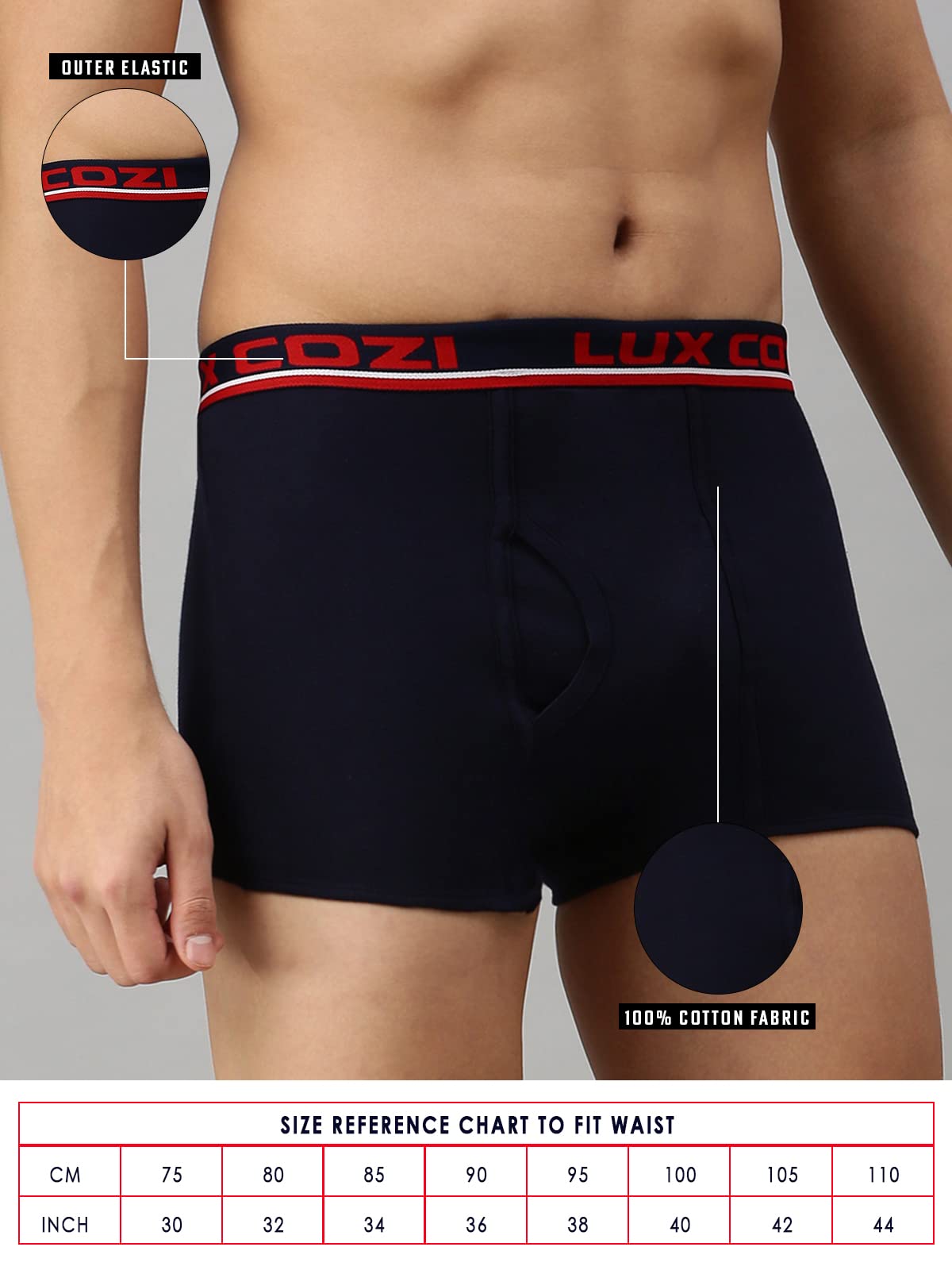 Lux Cozi Men's Brown & Navy Trunk - Image 5