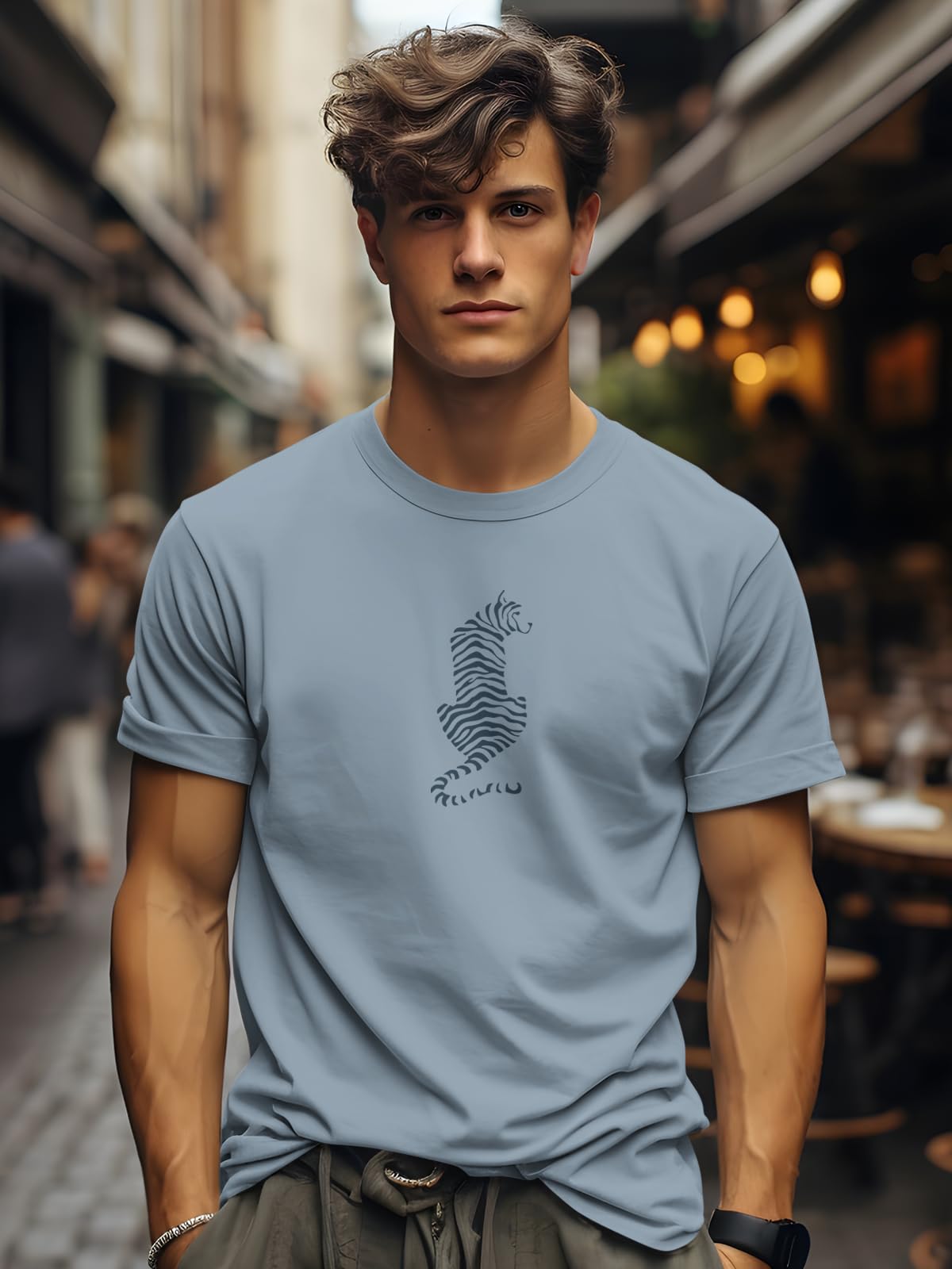 BULLMER Men's Printed Cotton Blend T-Shirt - Image 5