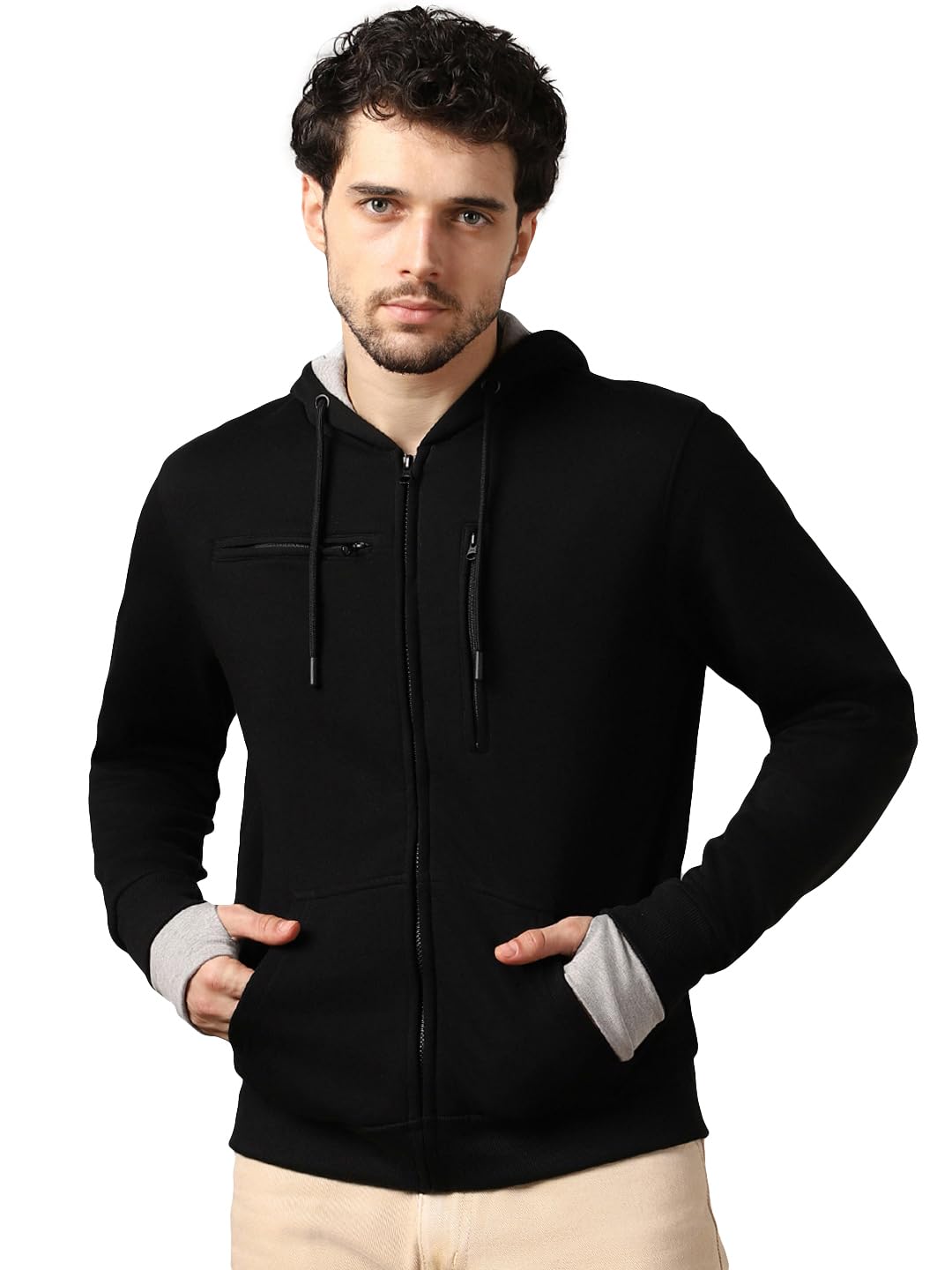 NOBERO Men's Travel Hoodie - Black