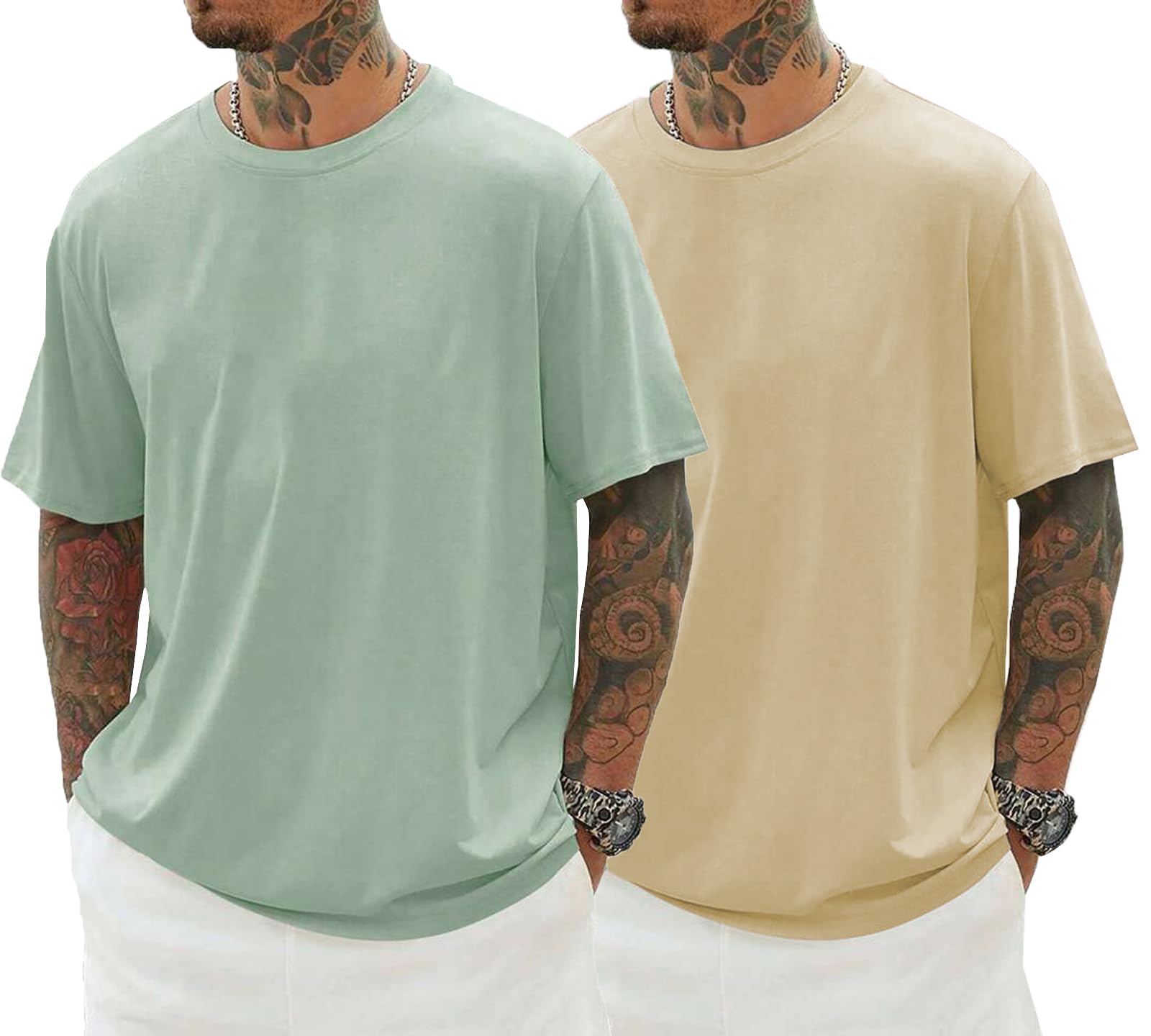 RodZen Men's Baggy Fit T-Shirt - Pista Cream