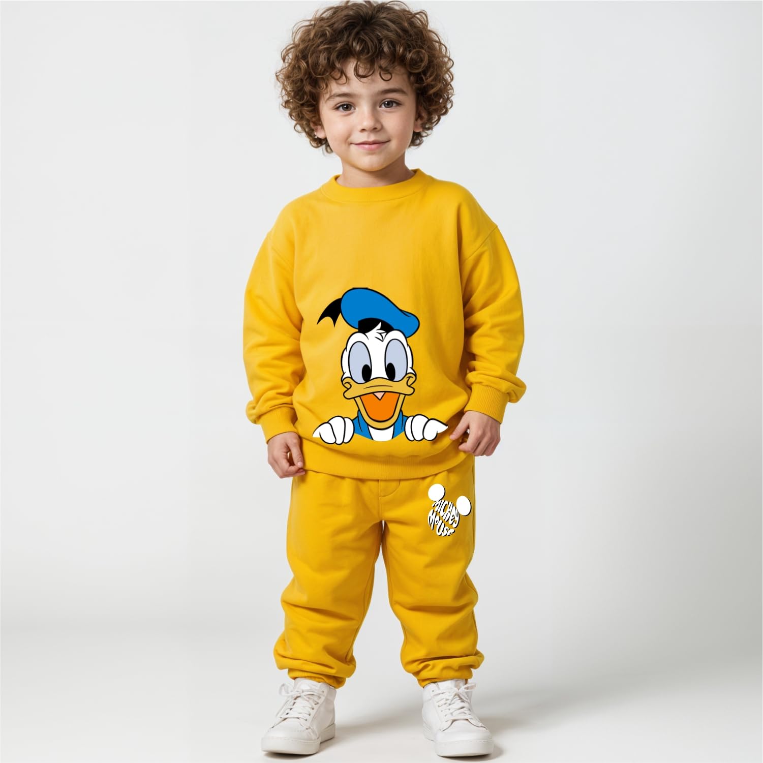 MiniCult Kids Sweatshirt Set - Mickey Donald Print - Image 3