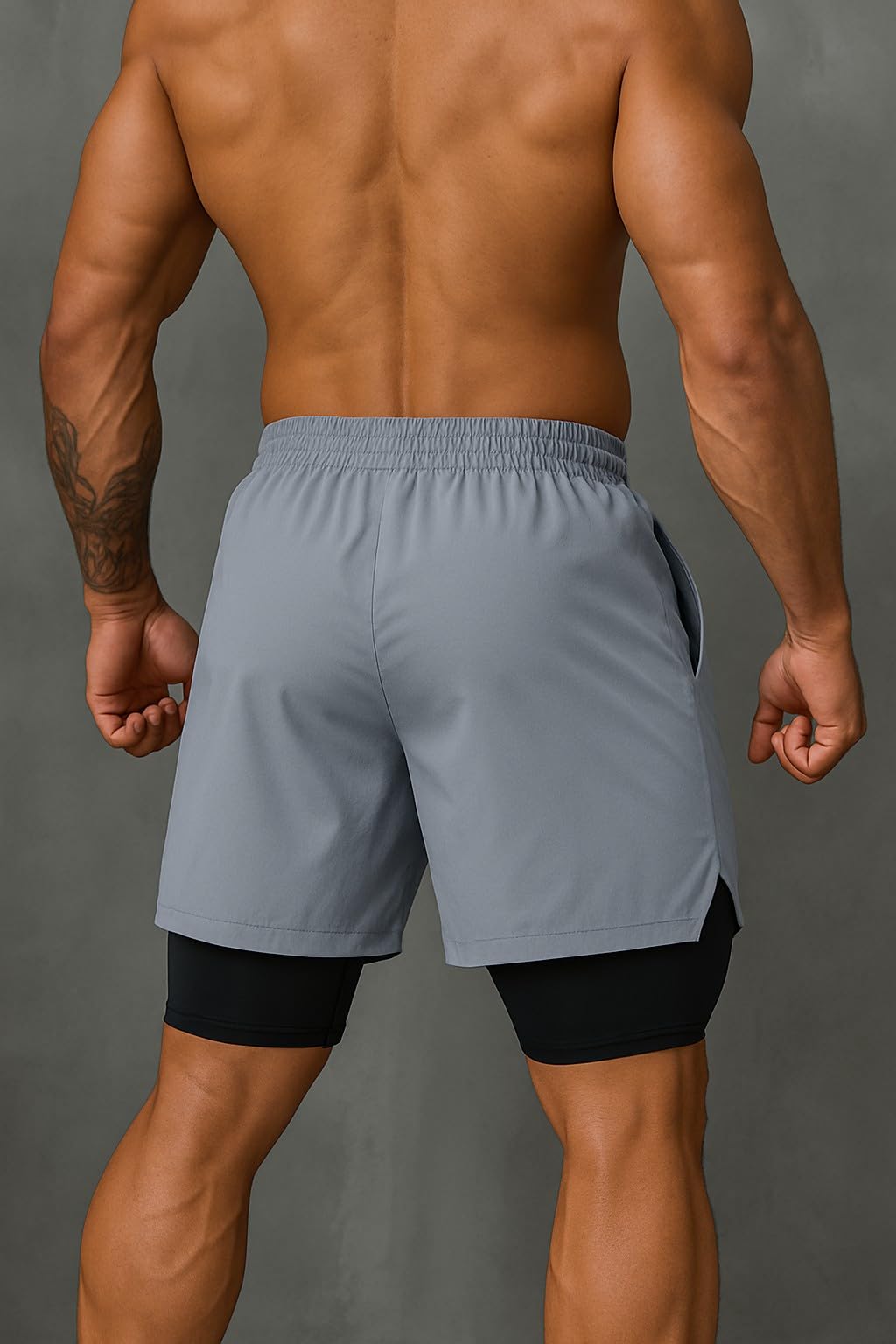 THIRD QUADRANT 2-in-1 Running Lycra Shorts for Men - Image 2
