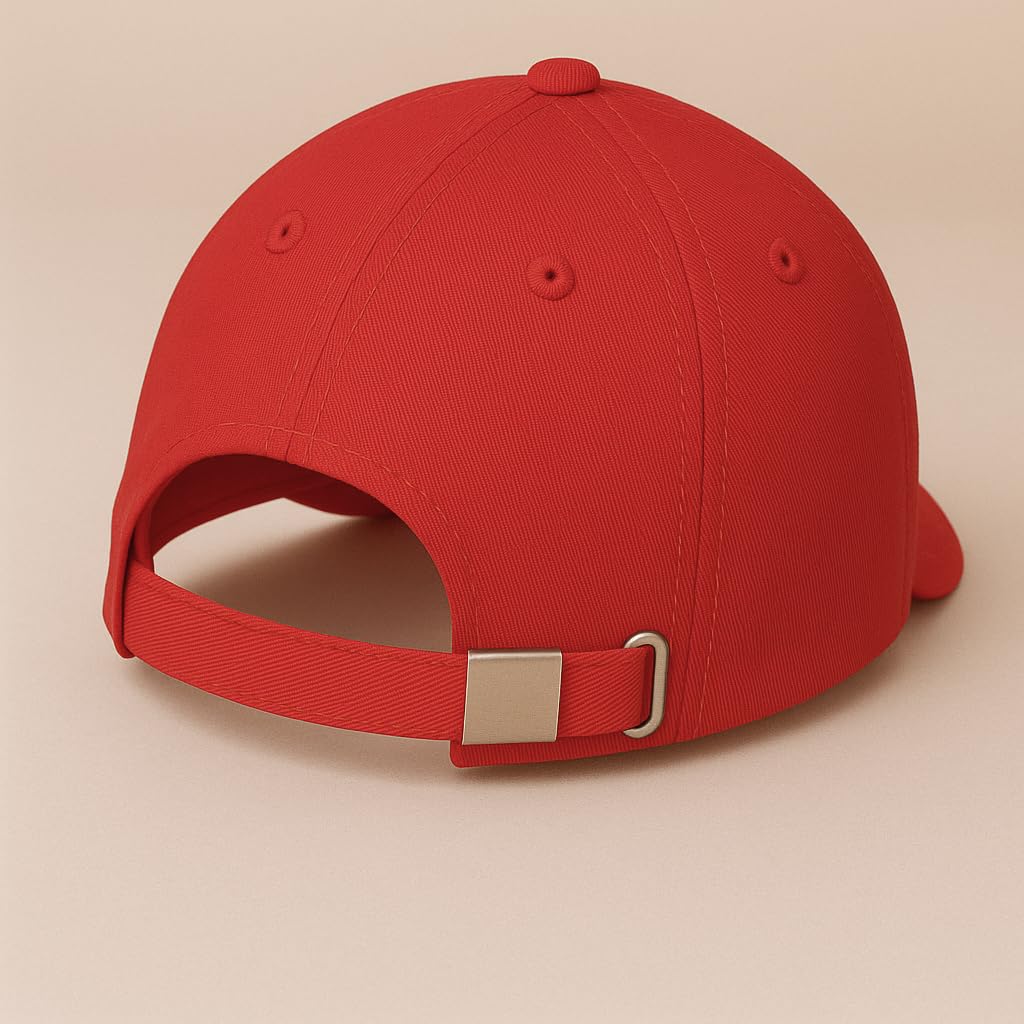 ENCIGER Unisex Red Baseball Cap - Image 3