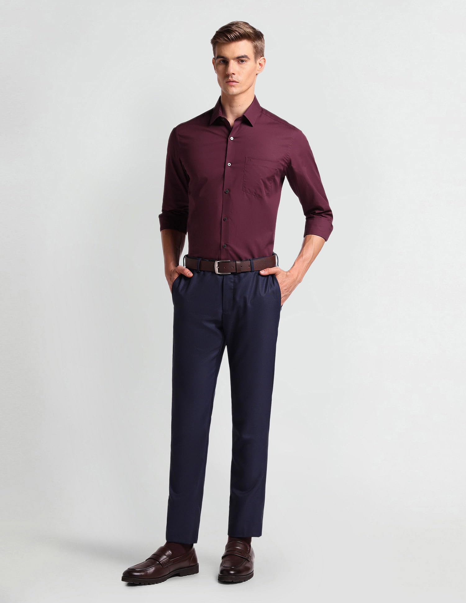 Arrow Men's Maroon Slim Fit Shirt - Image 4