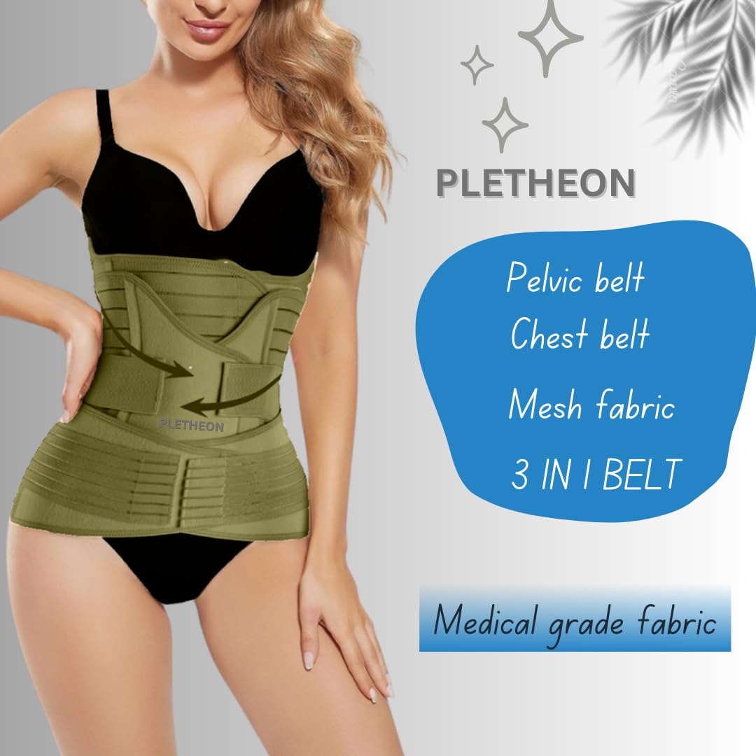 Pletheon Post Pregnancy Support Belt - Green - Image 2
