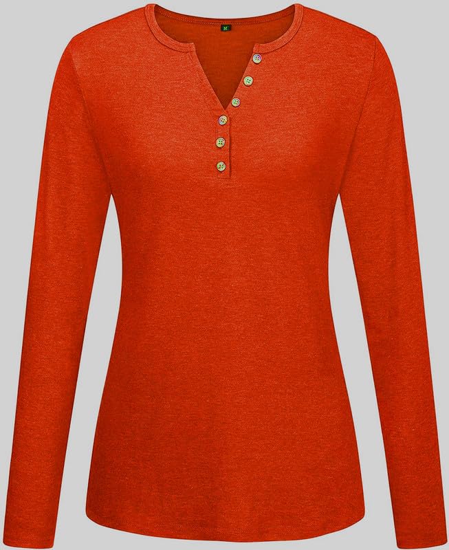 Prinkle Women's Red Cotton V-Neck T-Shirt - Image 3