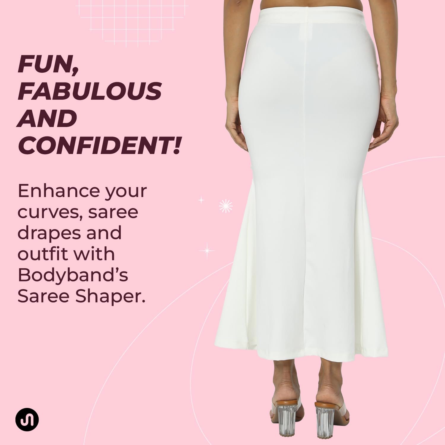 Bodyband Saree Shapewear for Women - White - Image 2