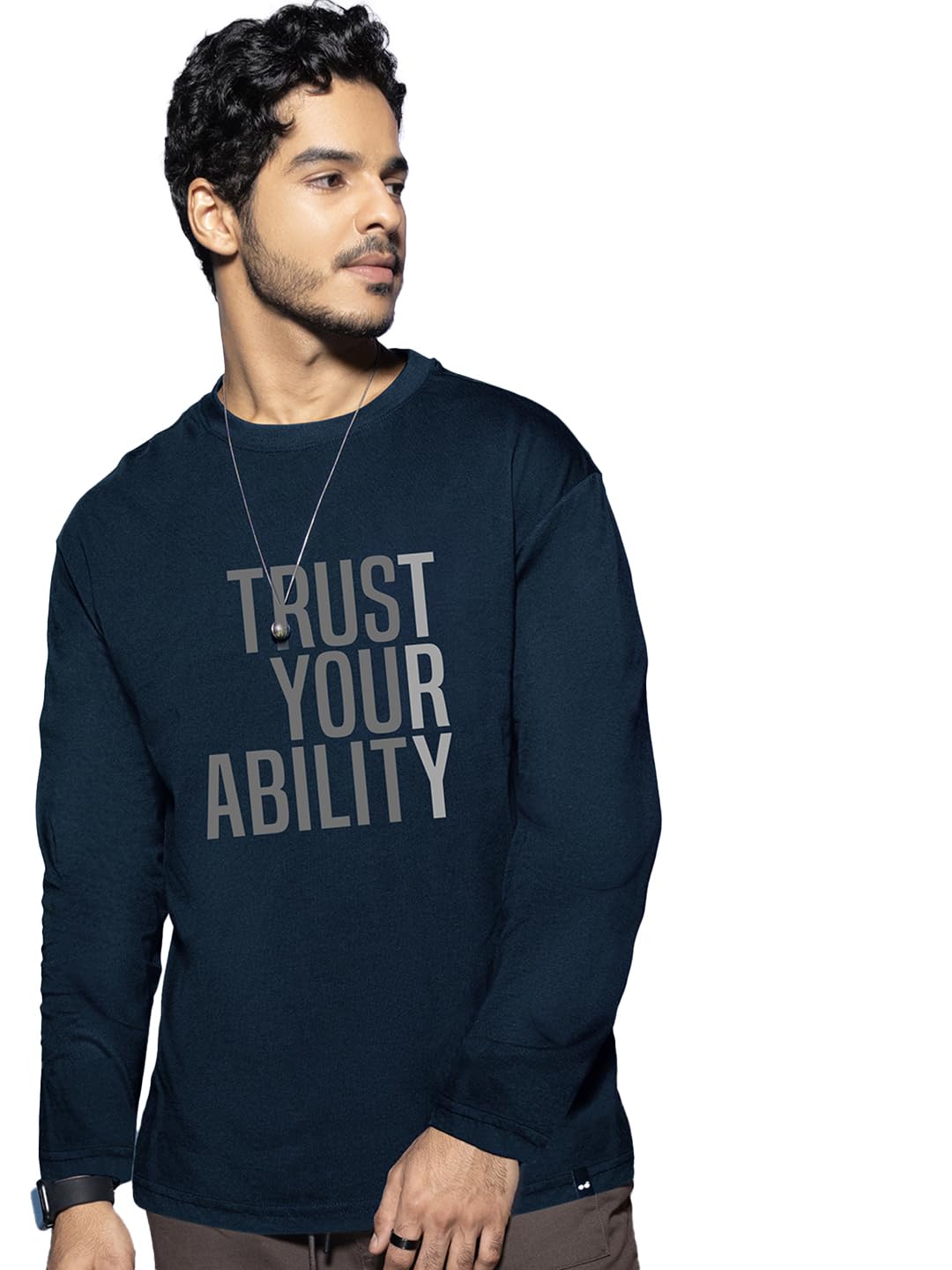 Bewakoof Men's Printed Cotton T-Shirt - Blue