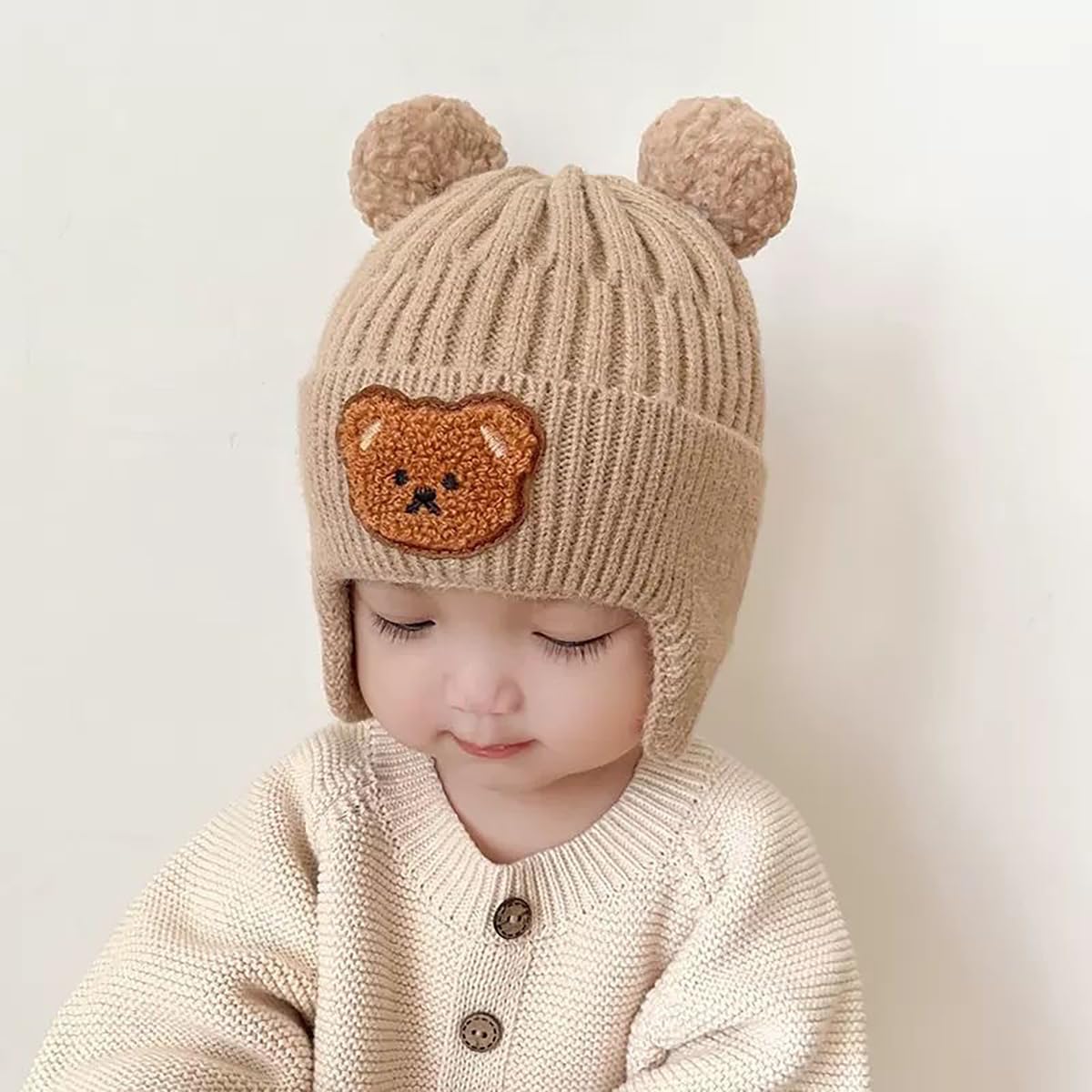 SYGA Winter Warm Baby Hat - Brown - Image 4