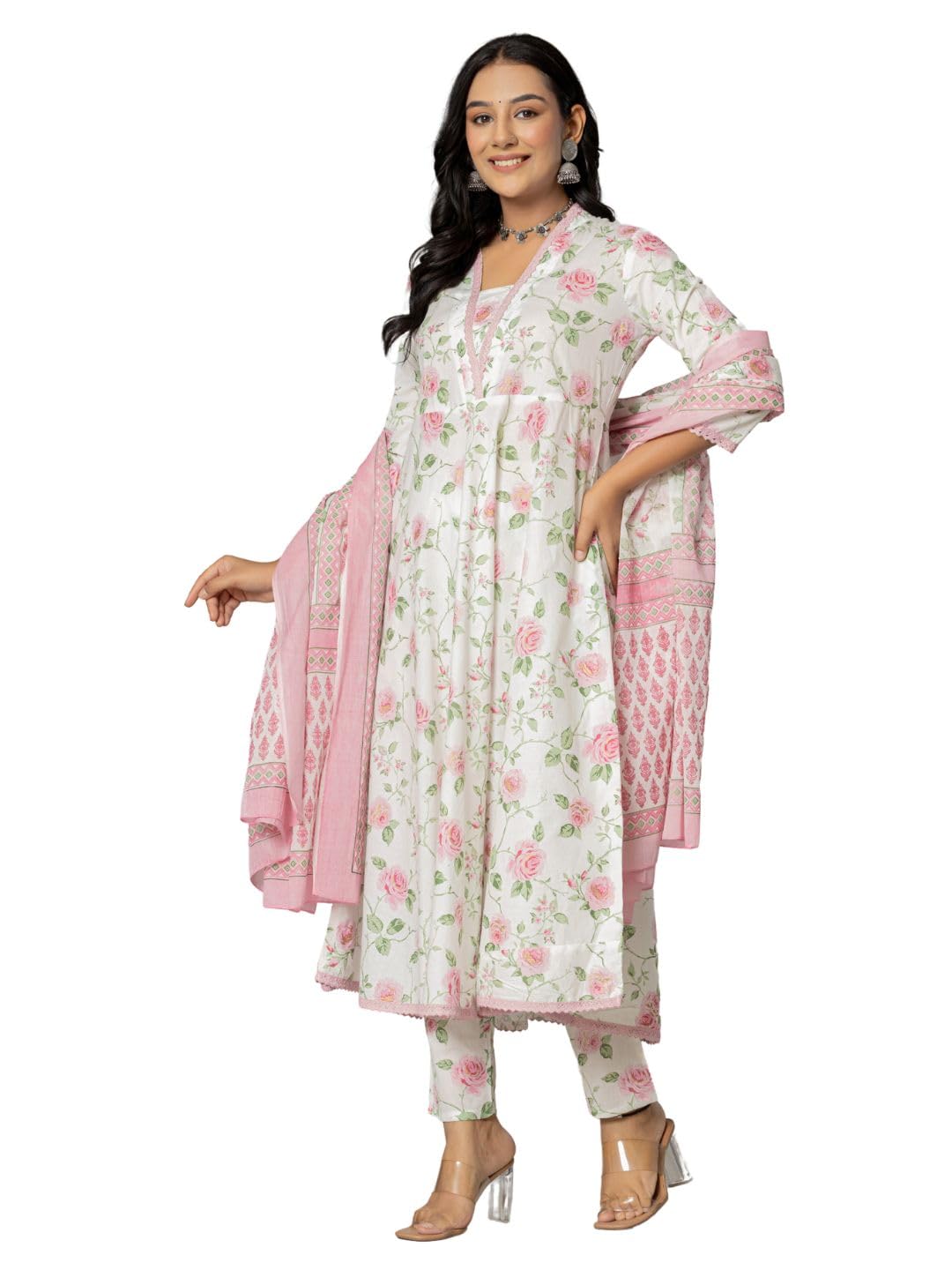 Amayra Anarkali Kurta Set - Pink - Image 5