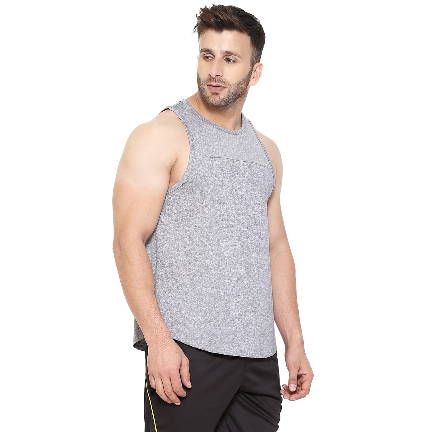 CHKOKKO Men Gym Tank Top - Grey - Image 4