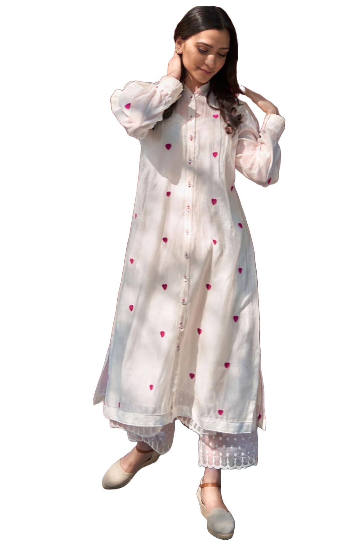 GoSriKi Embroidered A-Line Kurta with Pant for Women