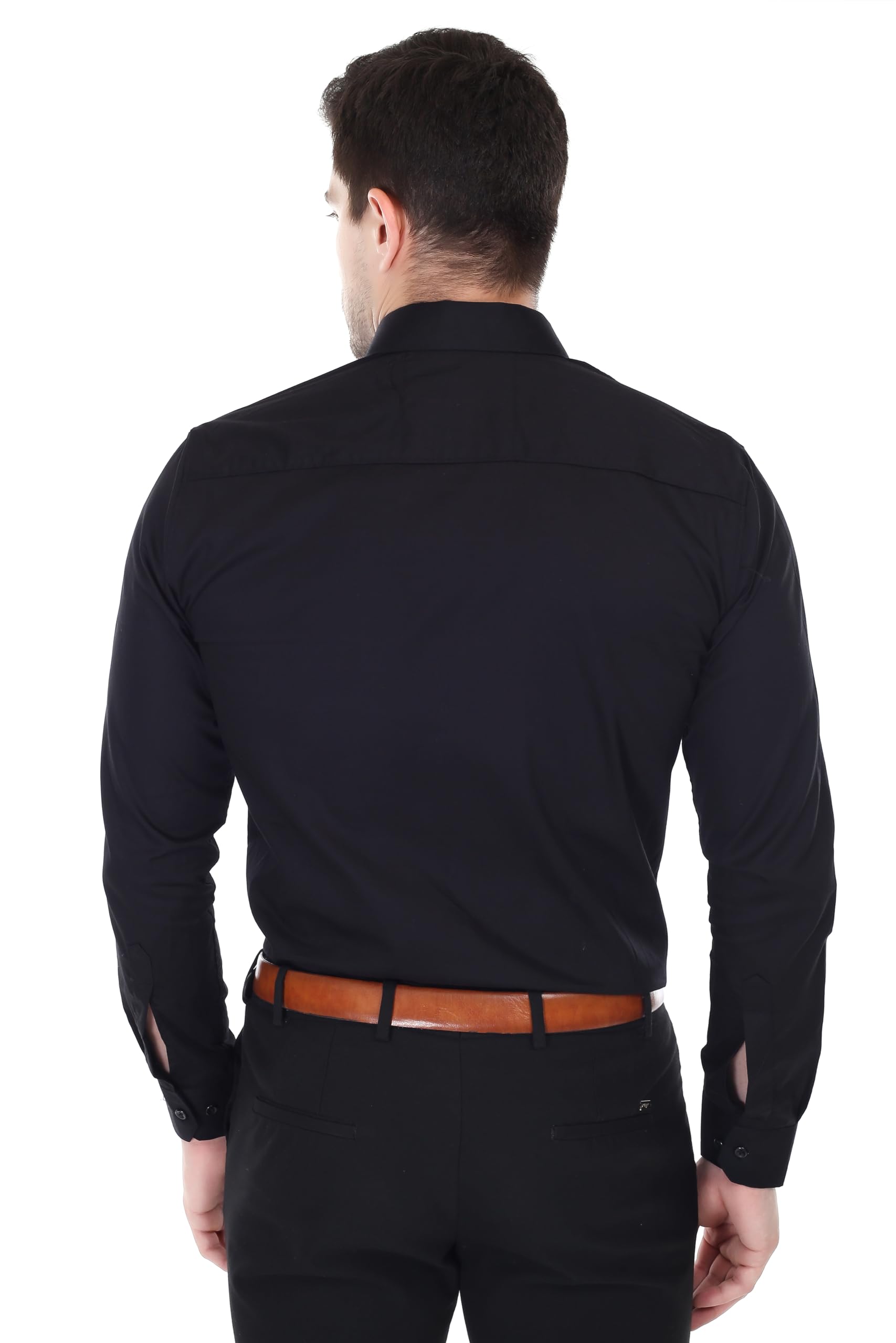 XJARVIS Men's Cotton Blend Shirt - Black - Image 4