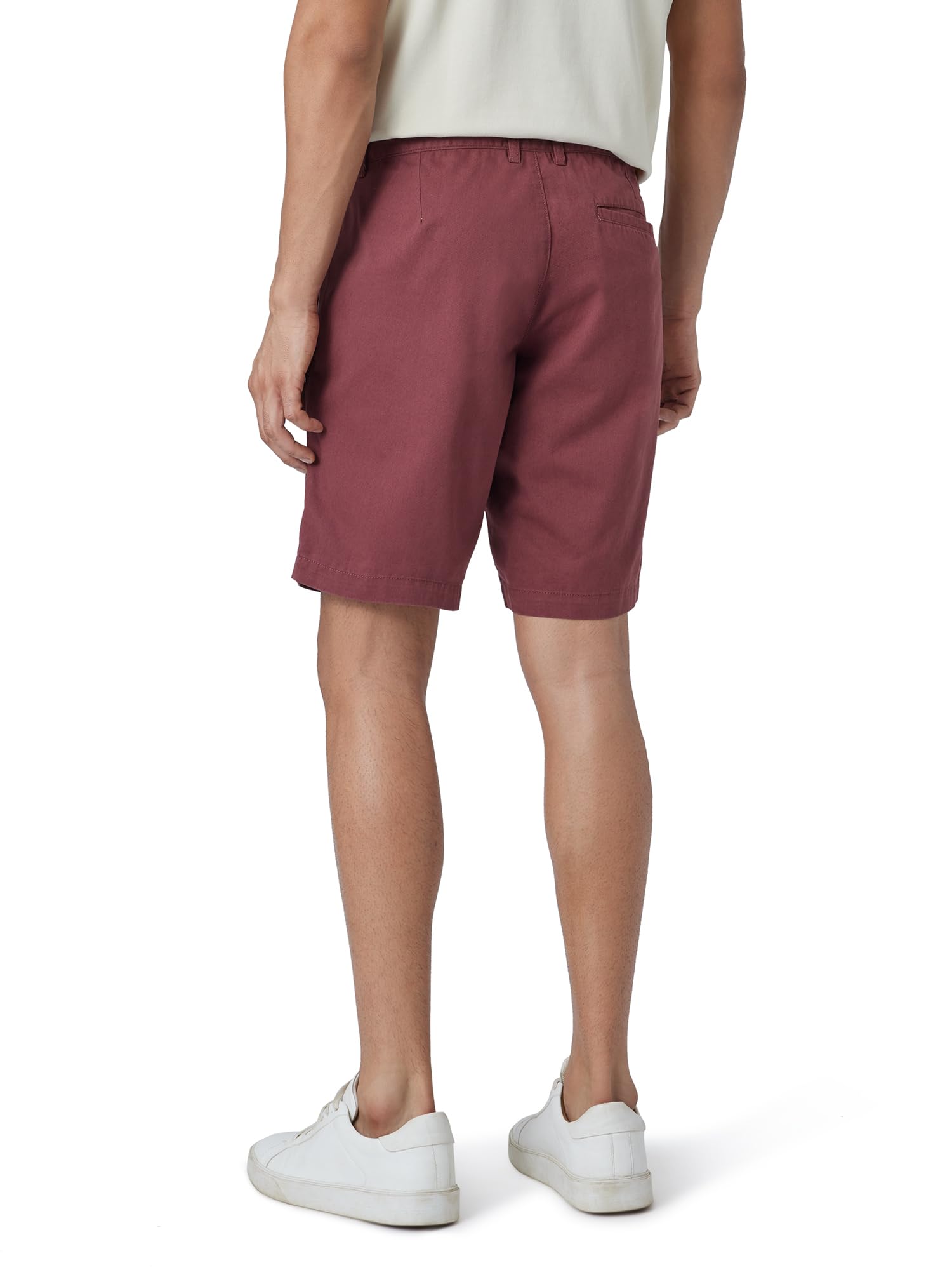XYXX Men Twill Cotton Chinos Shorts - Brick Red - Image 2