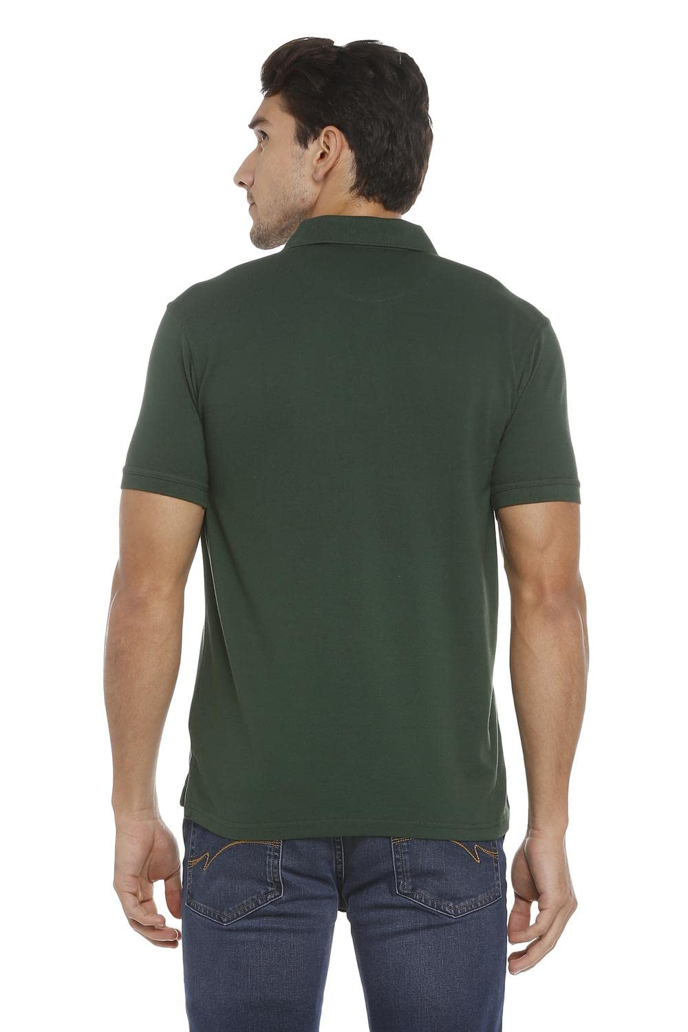 Allen Solly Men Green Polo T-Shirt - Image 2