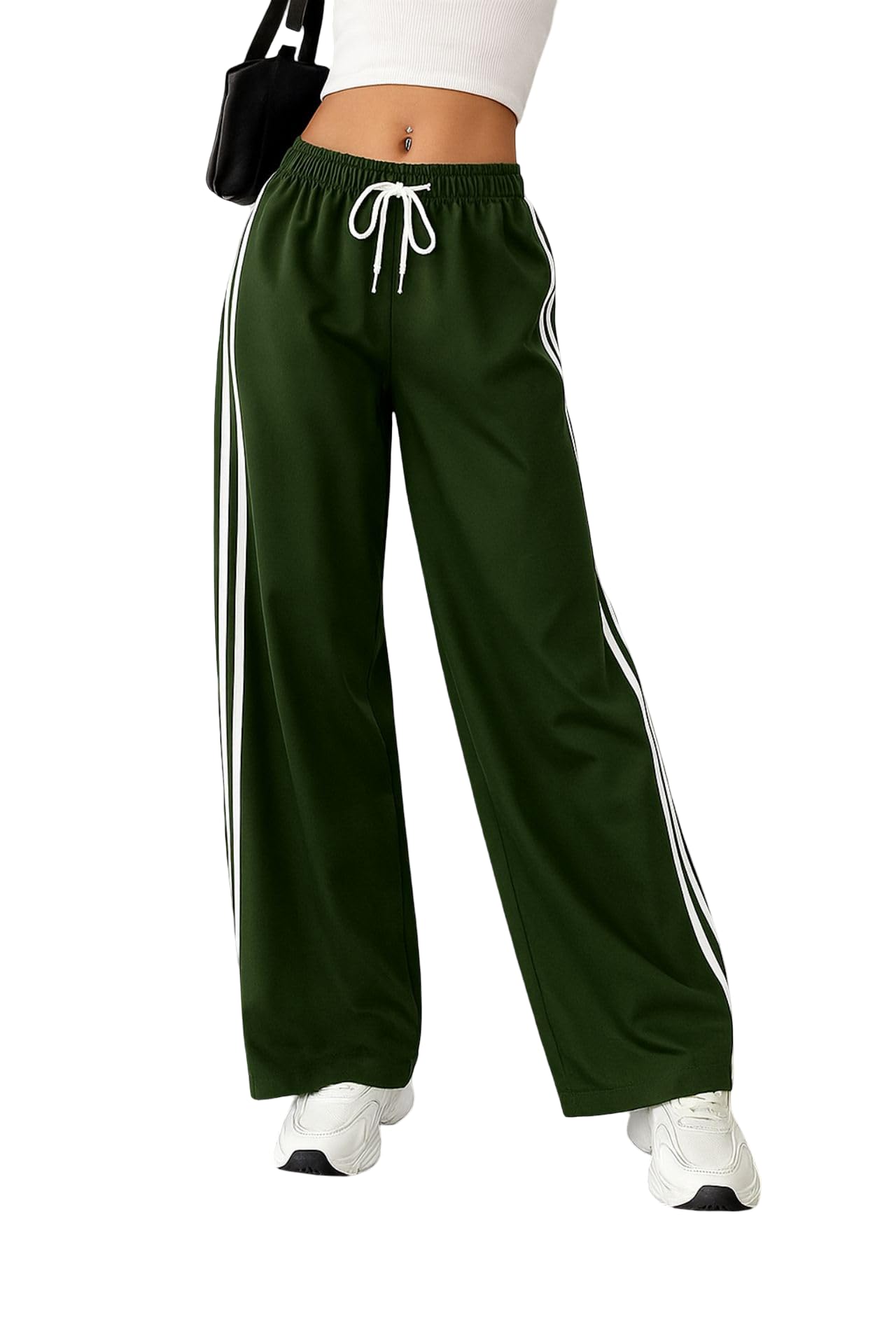 SAKHWALA Women Track Pant High Waist Drawstring