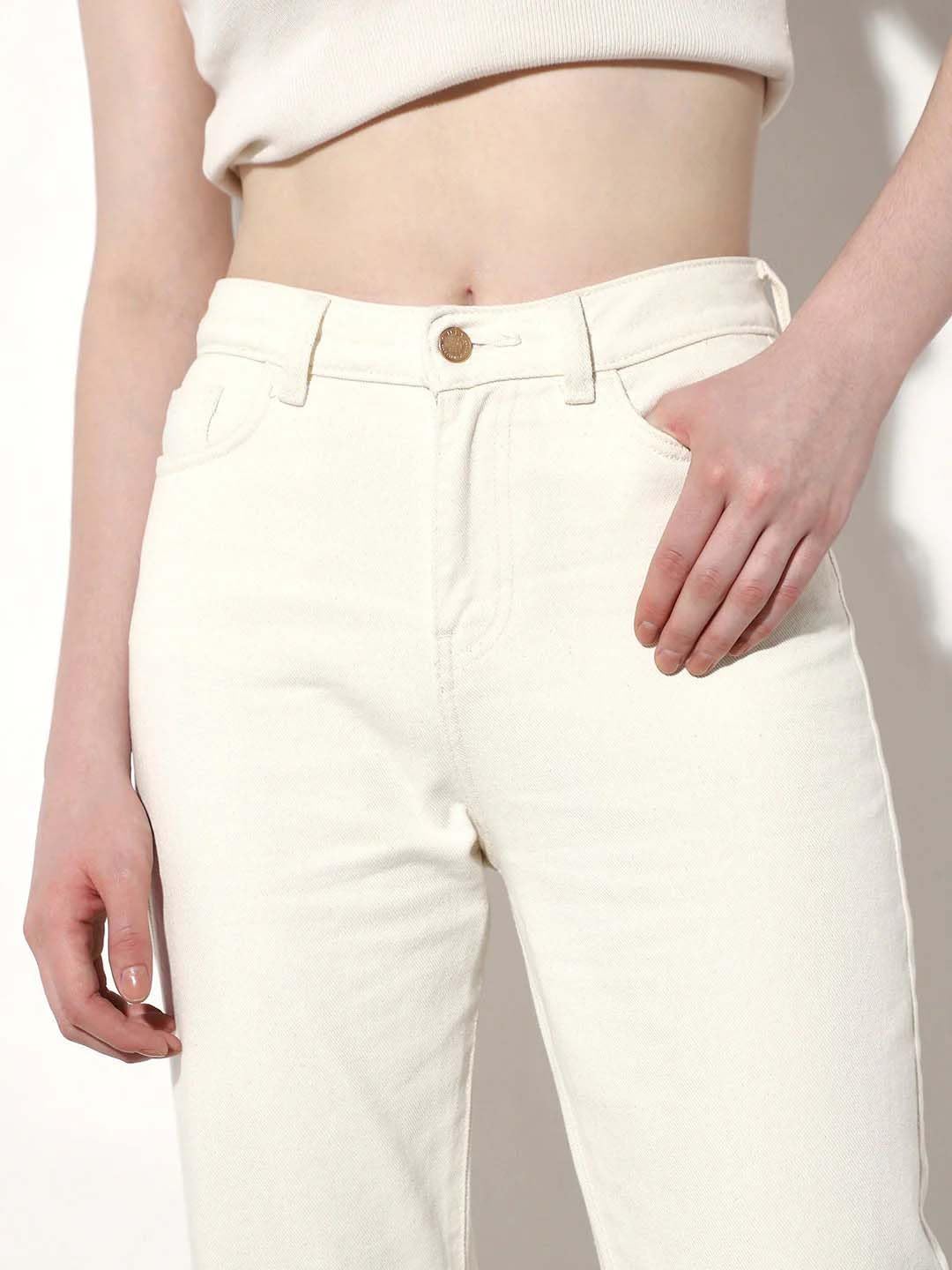 KOTTY Women's White Straight Jeans - Image 5
